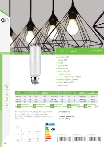 Kon.El.Co. S.p.a. 灯饰目录 · On - LED Bulbs 2021 第 24 页