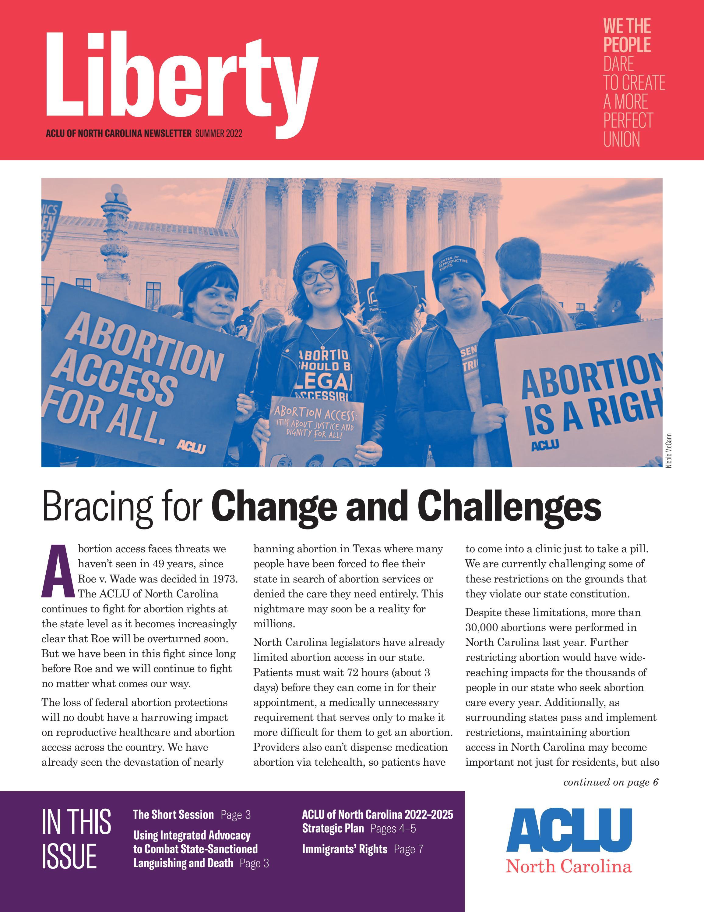 ACLU of North Carolina Spring/Summer 2022 Newsletter by aclunc Issuu