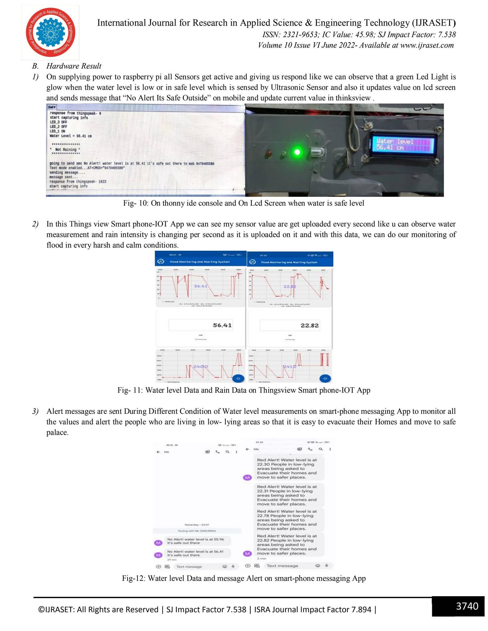 IOT based Flood Monitoring and Alerting System by IJRASET - Issuu