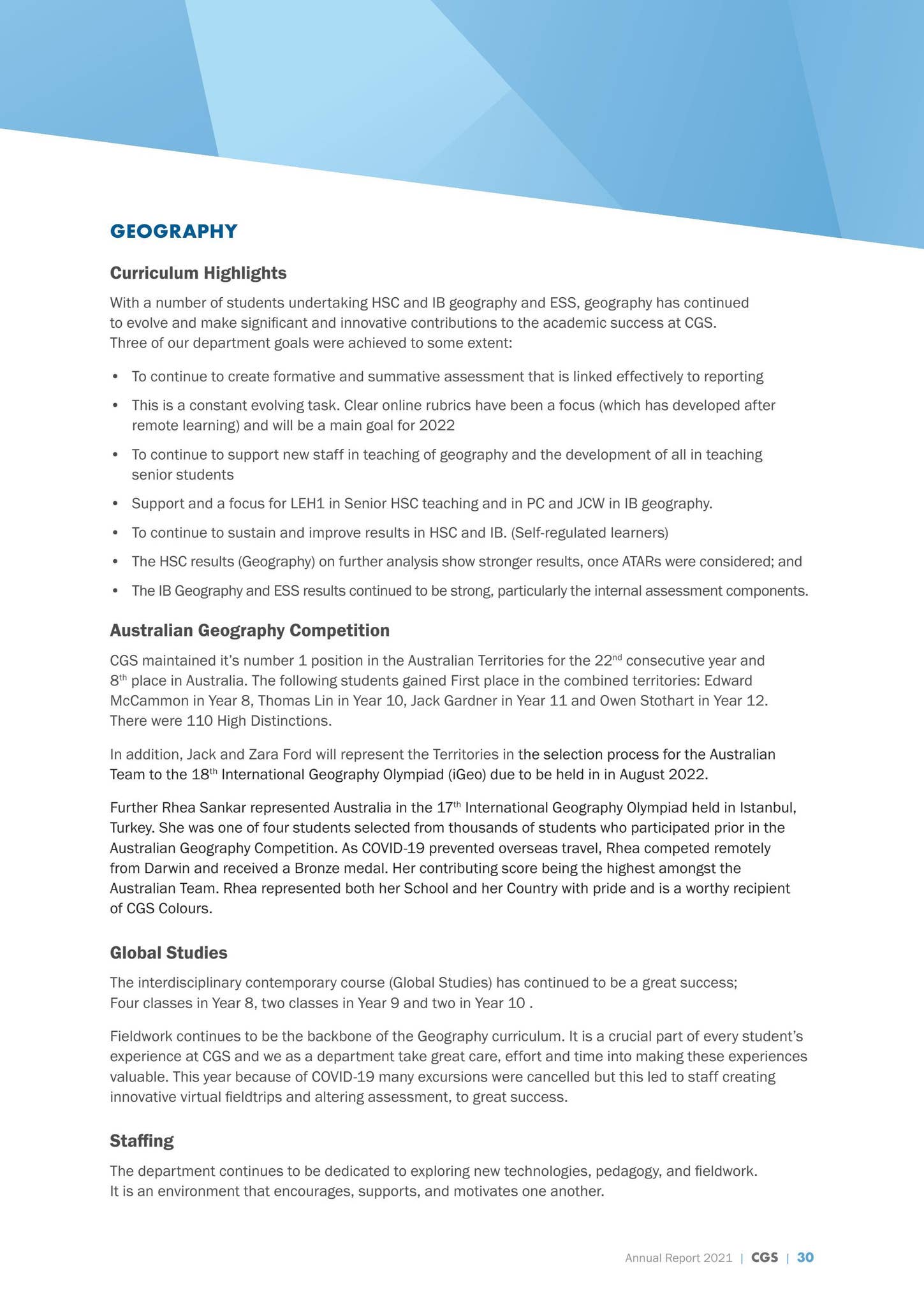 Annual Report 2021 by Canberra Grammar School - Issuu