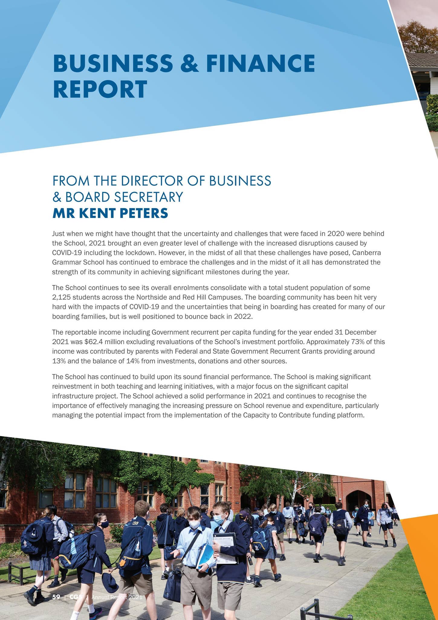 Annual Report 2021 by Canberra Grammar School - Issuu