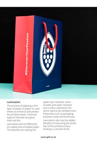 TGDH 灯饰目录 · Lifting the Lid on Print Finishing 第 15 页
