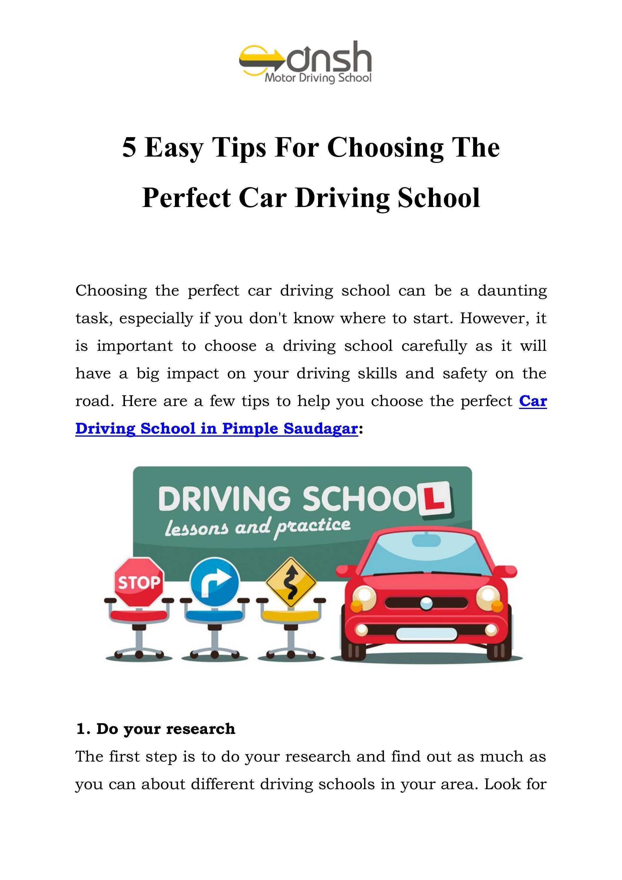 Car Driving School in Pimple Saudagar Call+912069000110 by