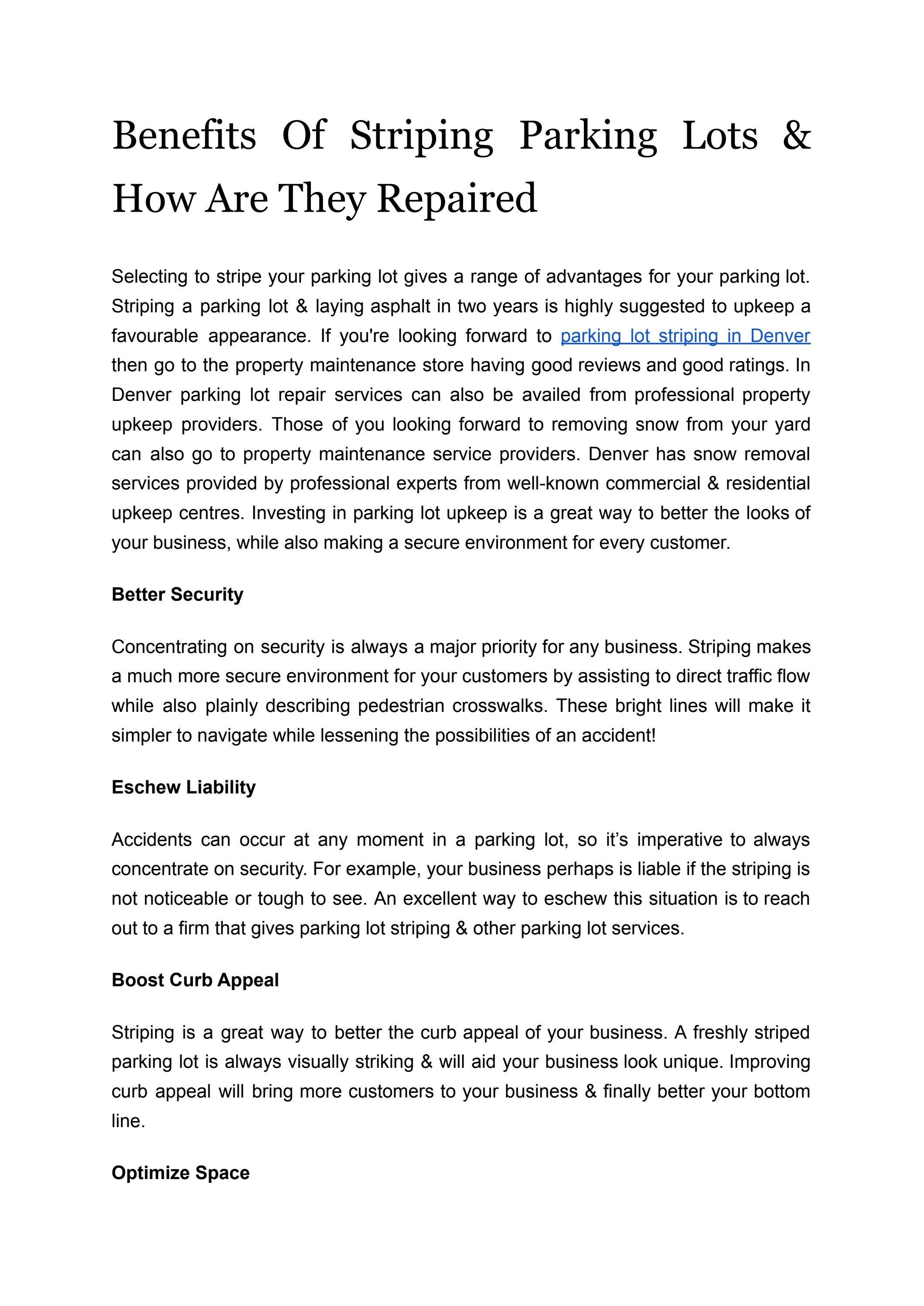 Benefits Of Striping Parking Lots & How Are They Repaired by robert