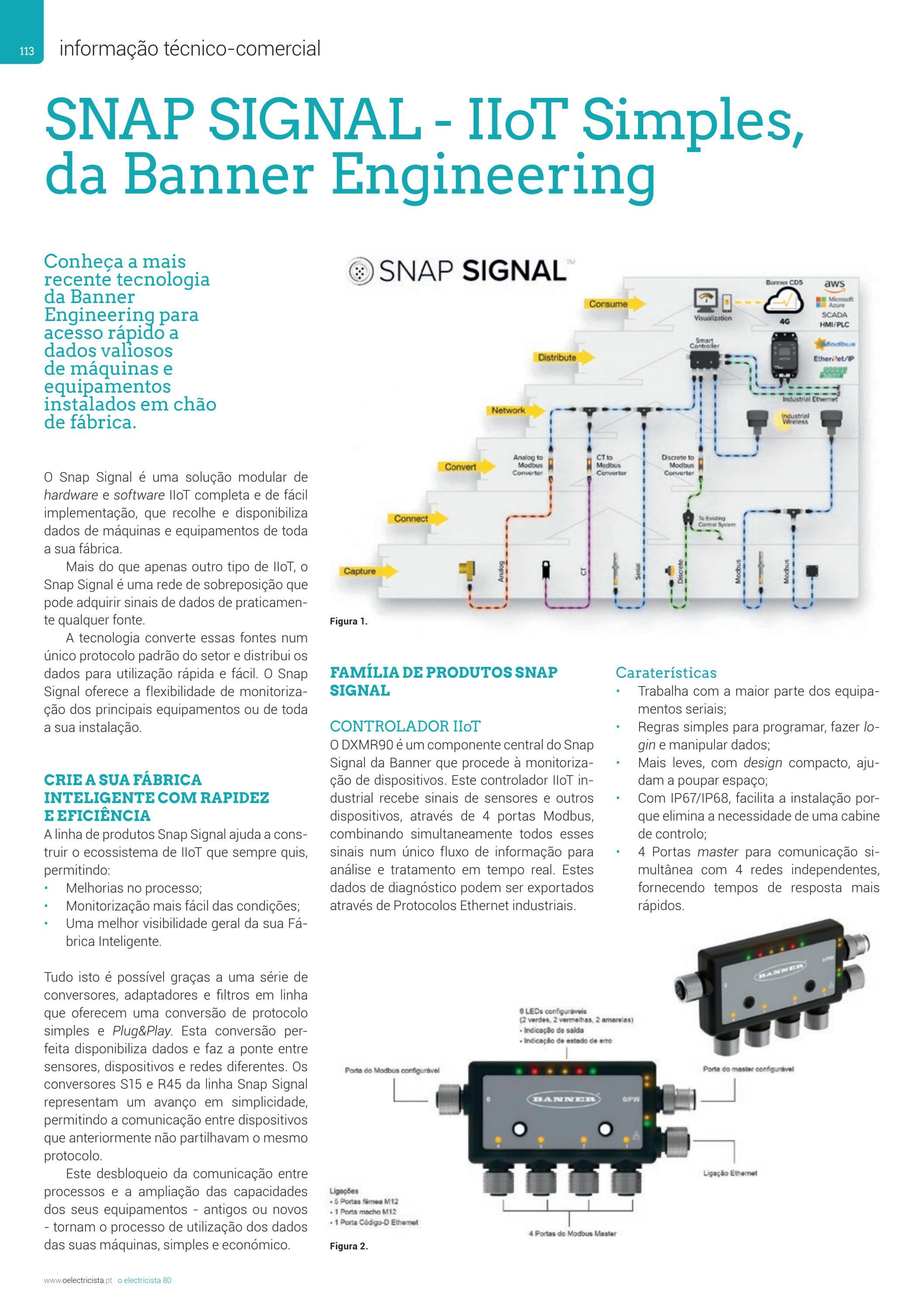 Bresimar Automação SNAP SIGNAL IIoT Simples, da Banner Engineering