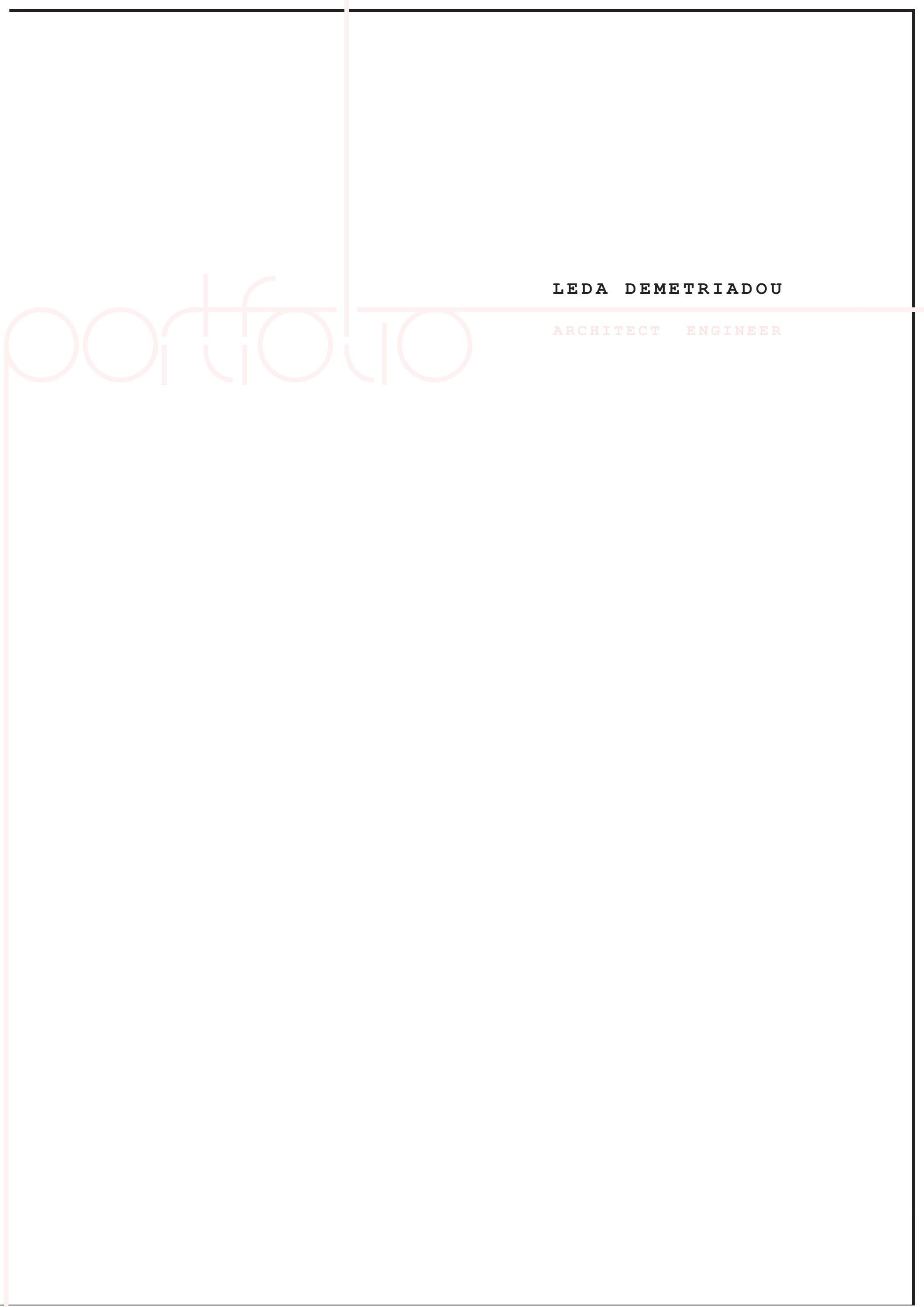 Leda Demetriadou, Architect Engineer, Portfolio 2022 by Leda
