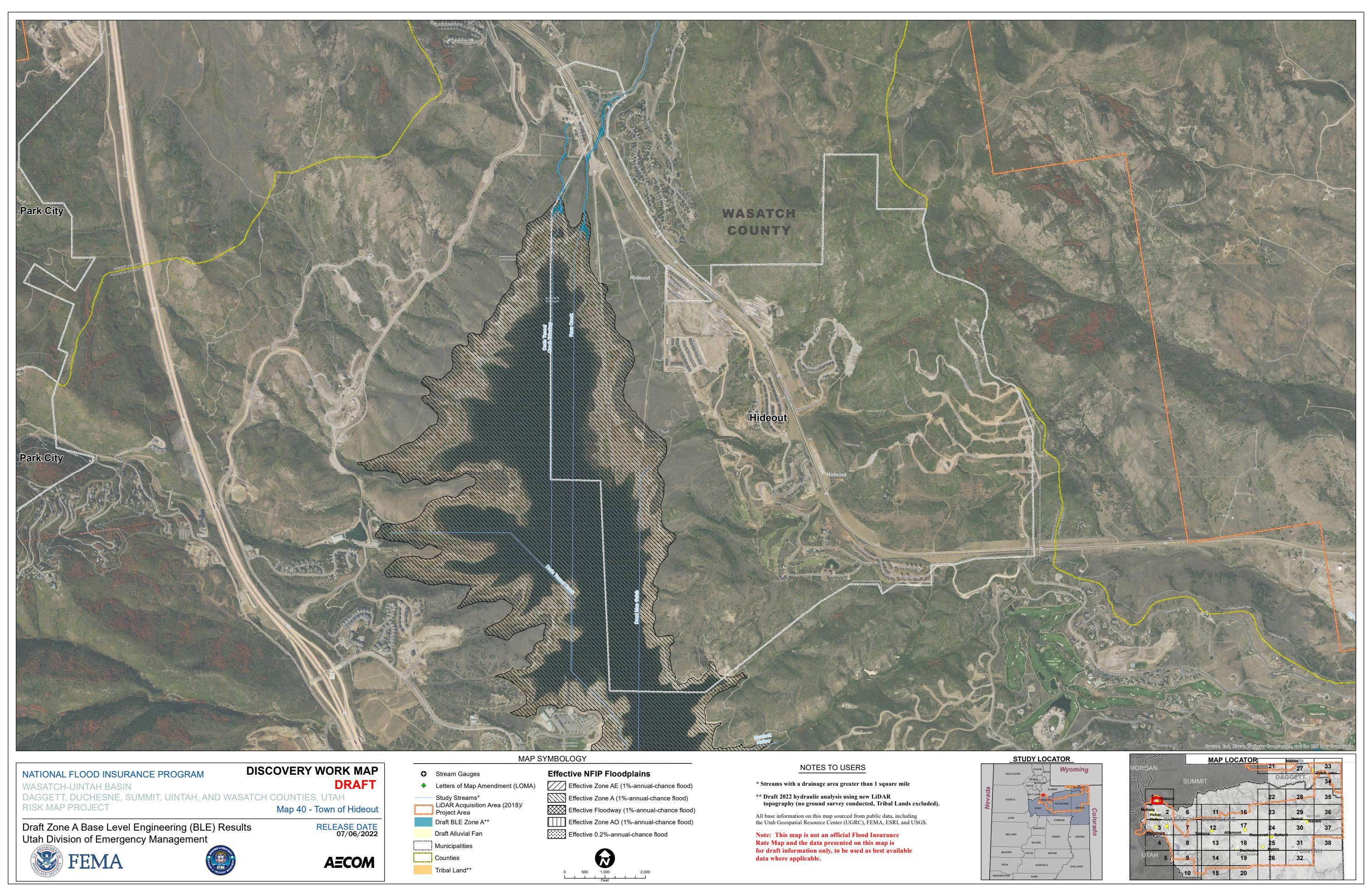 WasatchUintah Basin Municipal Discovery Work Map by Utah Division of