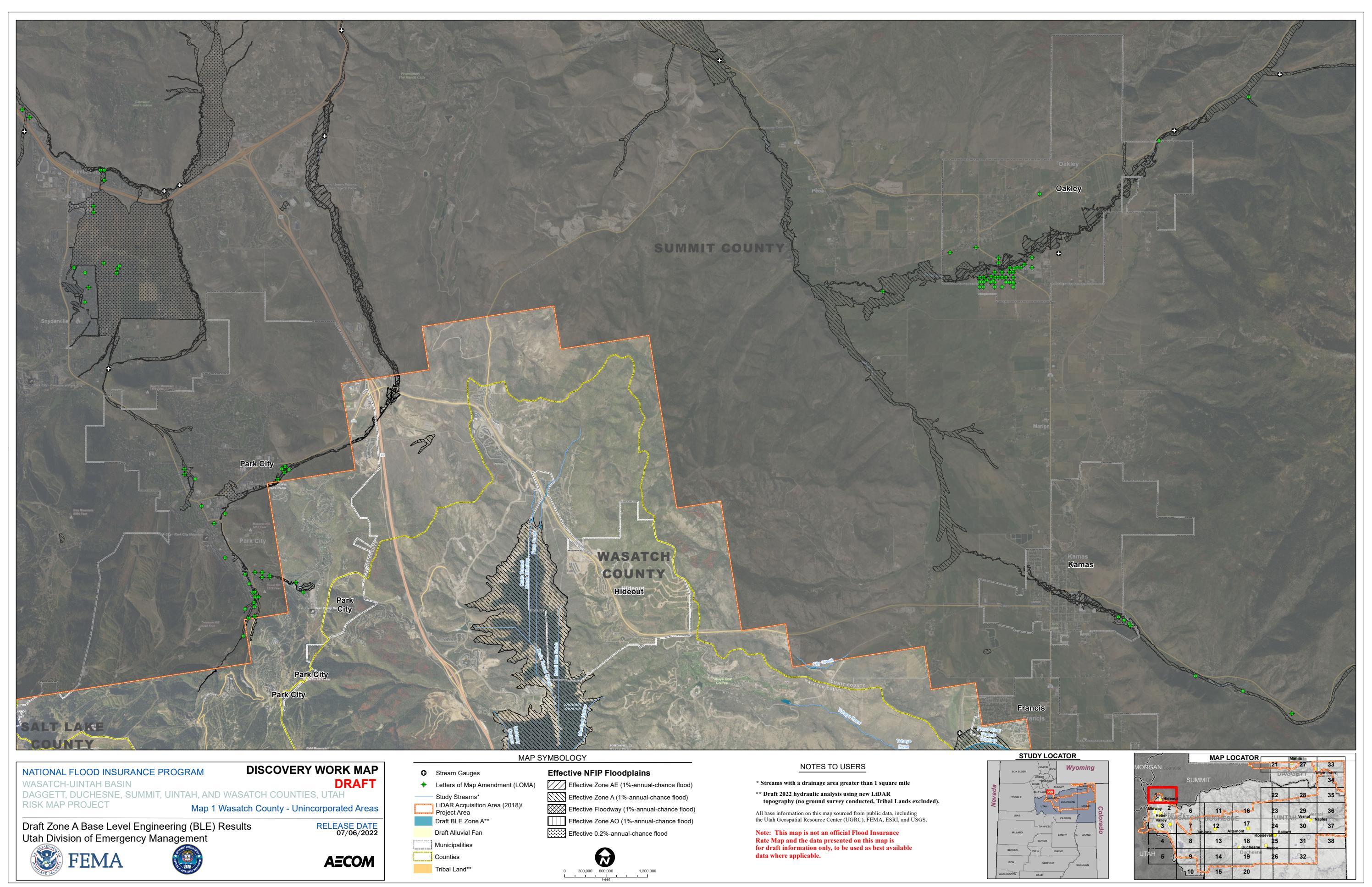 WasatchUintah Basin Unincorporated Discovery Work Map by Utah