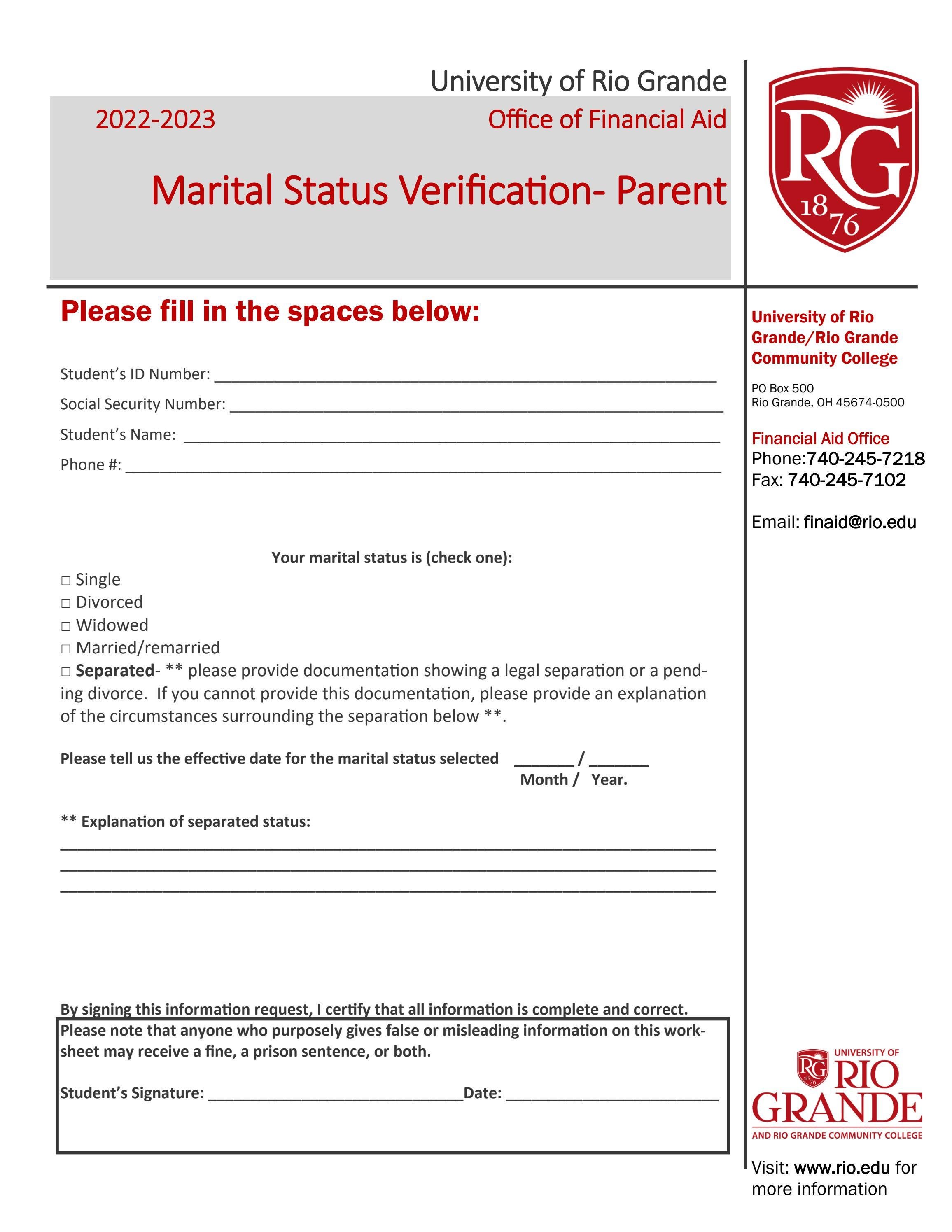 Marital Status VerificationParent form by uriogrande Issuu
