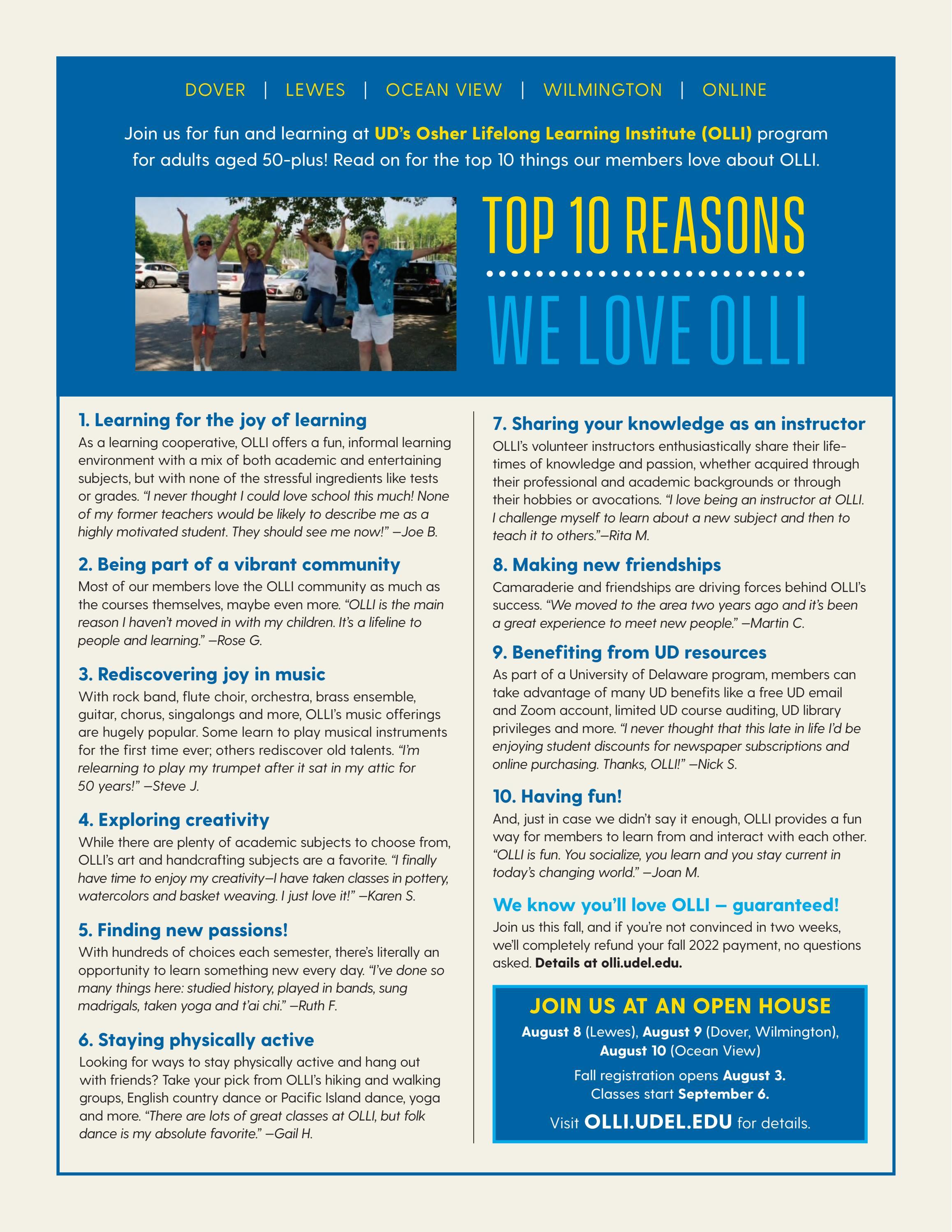 UD OLLI Catalog, Fall 2022 by University of Delaware Professional