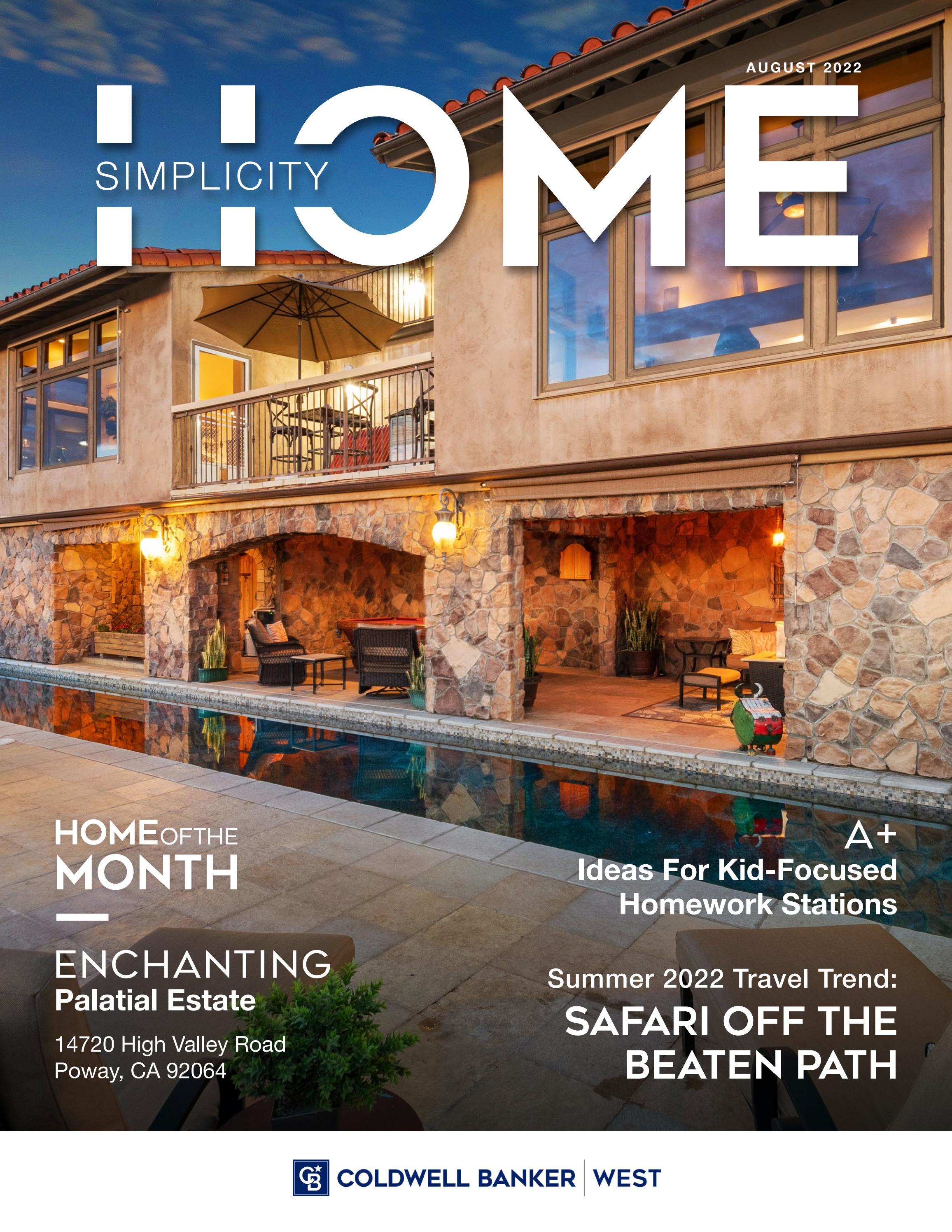 Coldwell Banker West Home Simplicity Magazine, August 2022 by