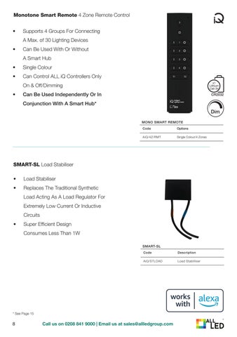 iQ Intelligent 灯饰 Control - An All LED Innovation 第 8 页