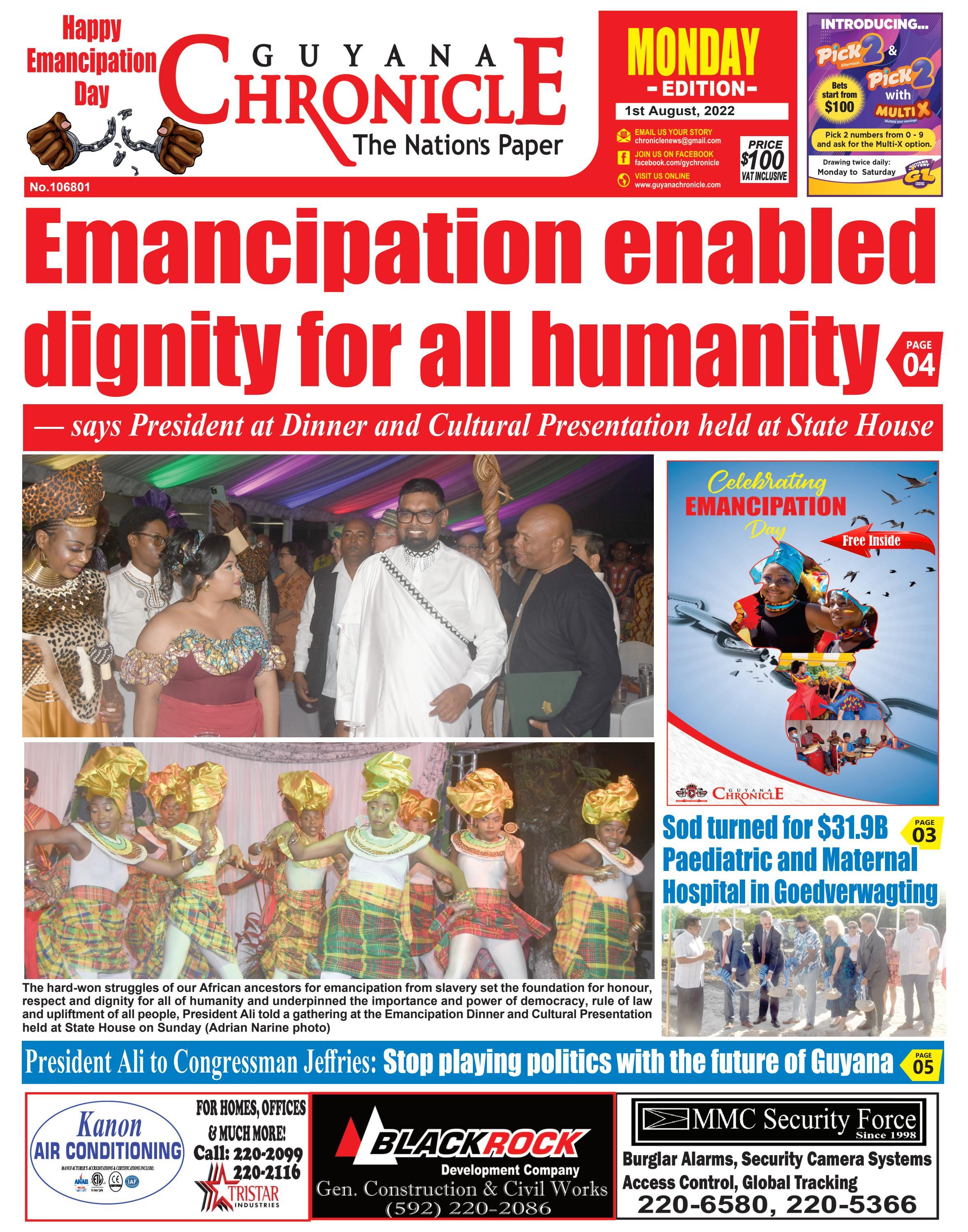 Guyana Chronicle EPaper 01082022 by Guyana Chronicle Issuu
