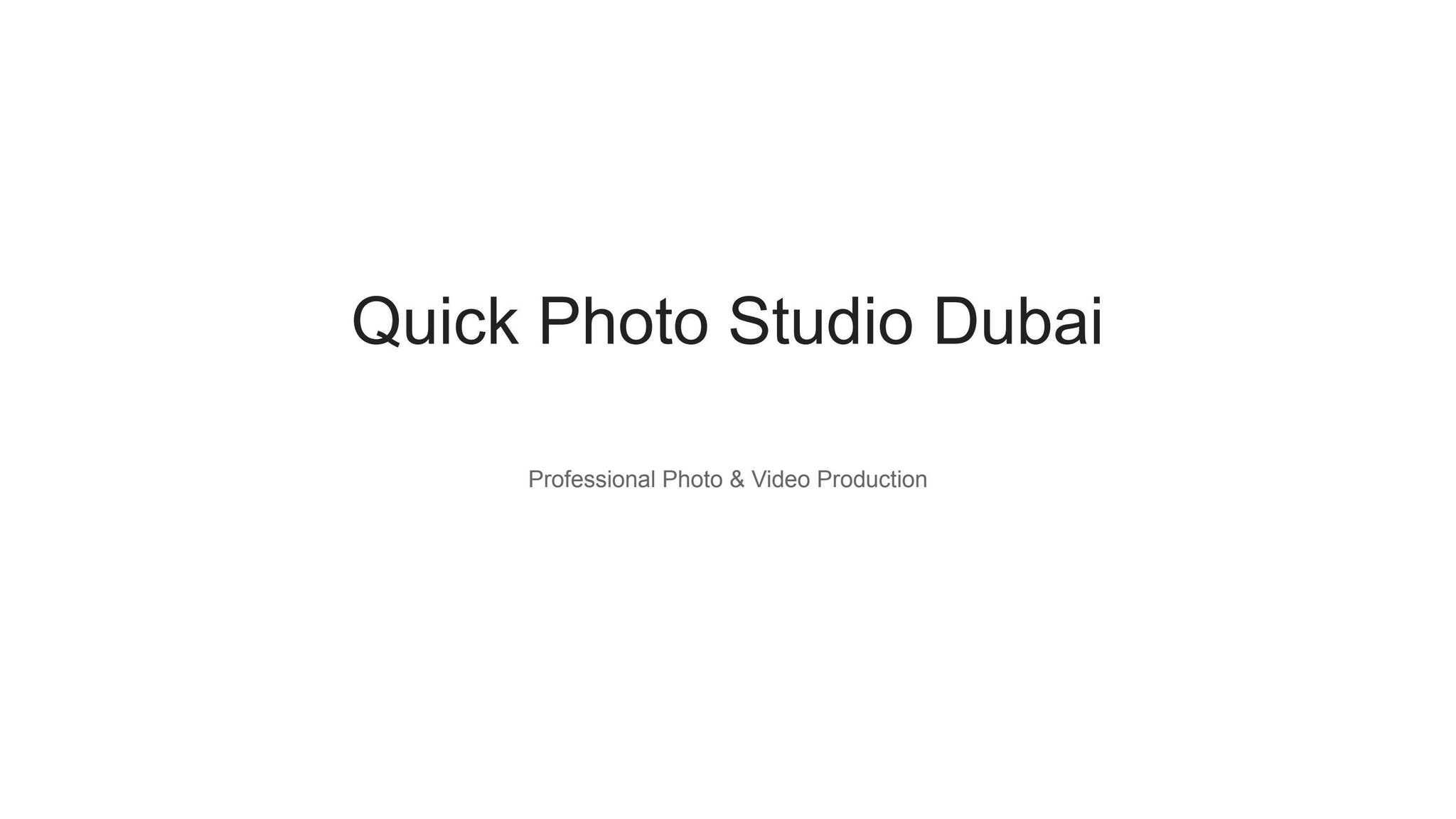 Quick Photo Studio Dubai by Quickphoto - Issuu
