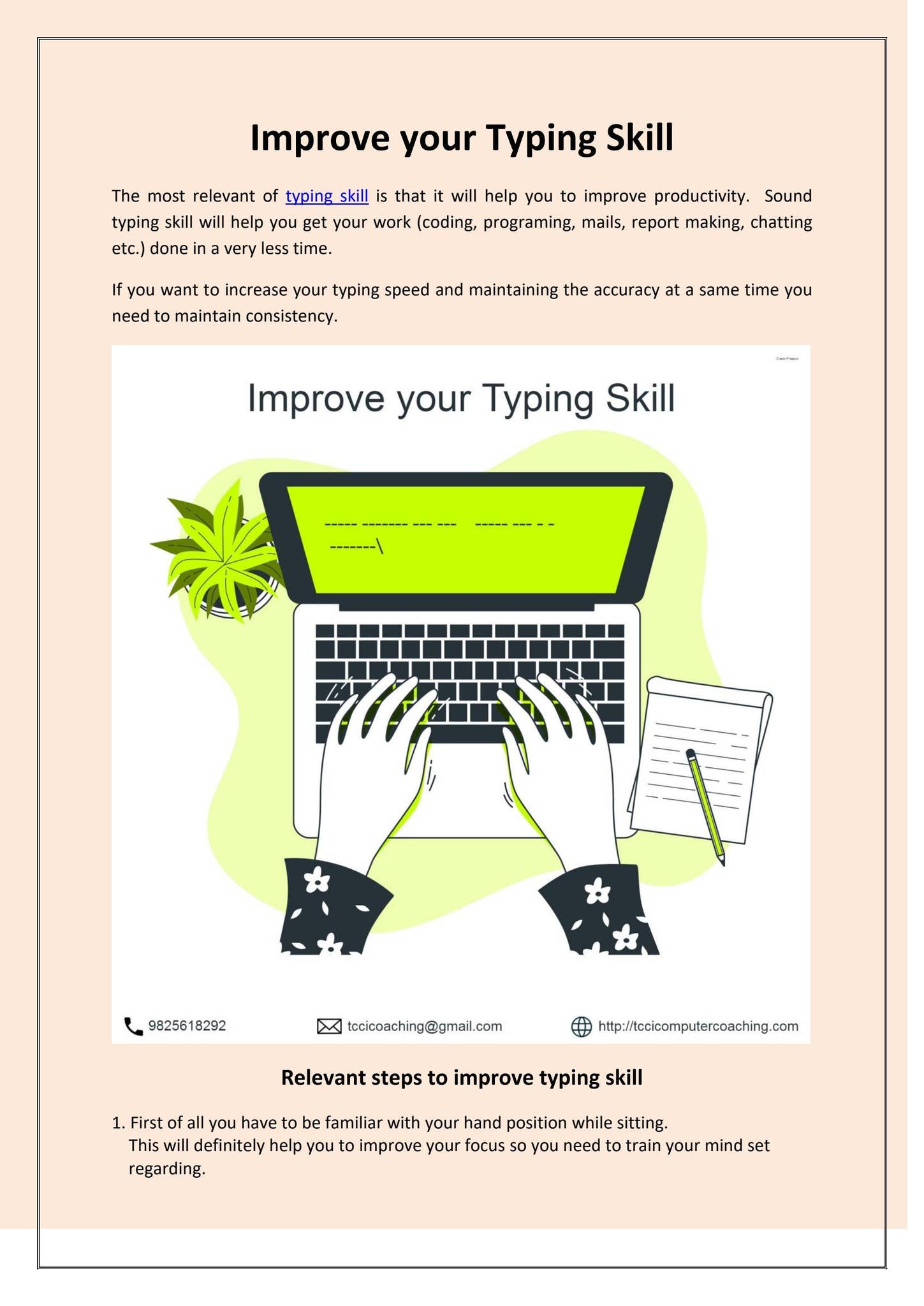 Improving Typing Skills For Adults
