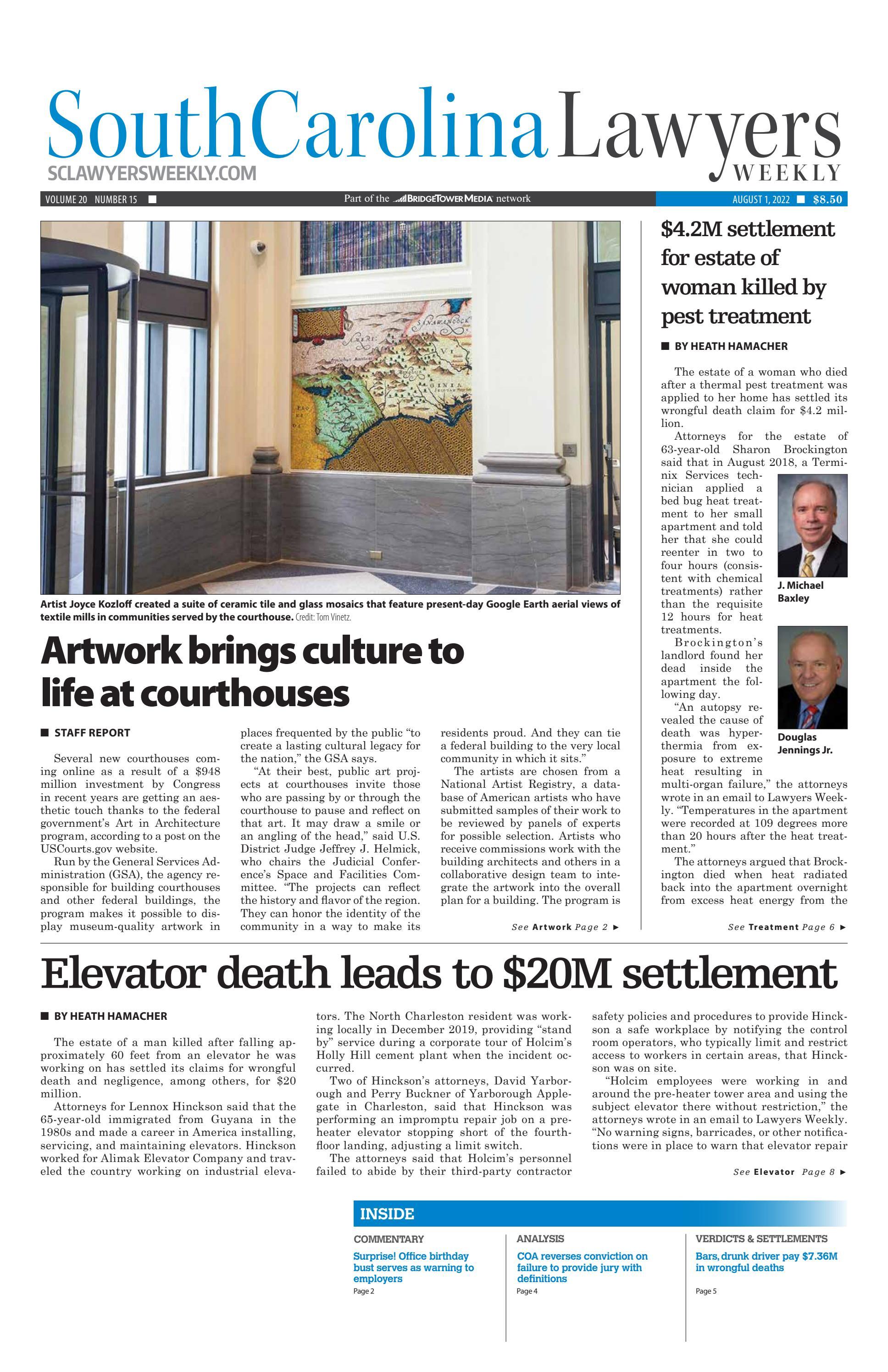 South Carolina Lawyers Weekly August 1, 2022 by SC Biz News Issuu