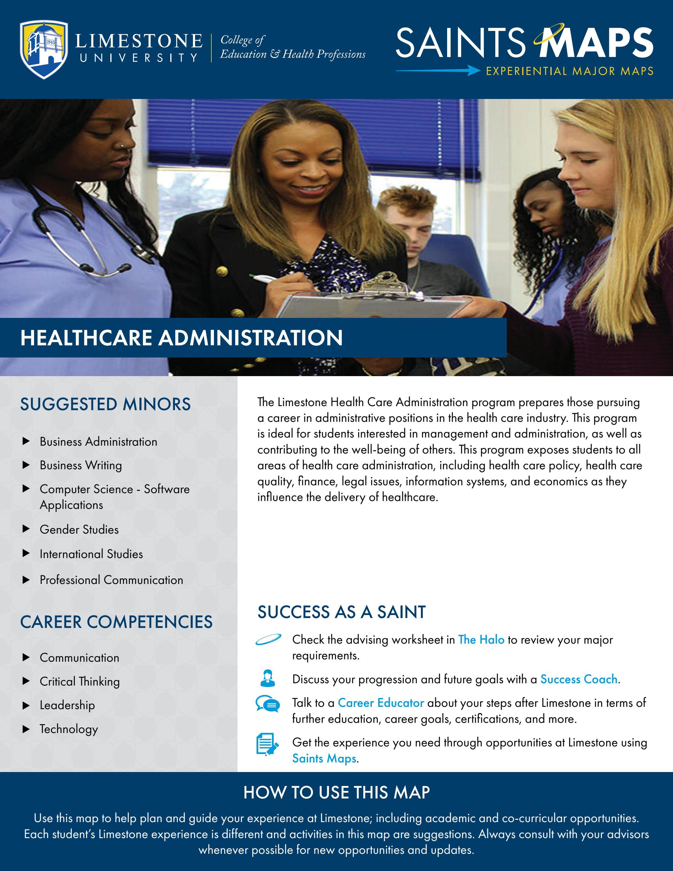 Saints Maps Healthcare Administration by Limestone University Issuu