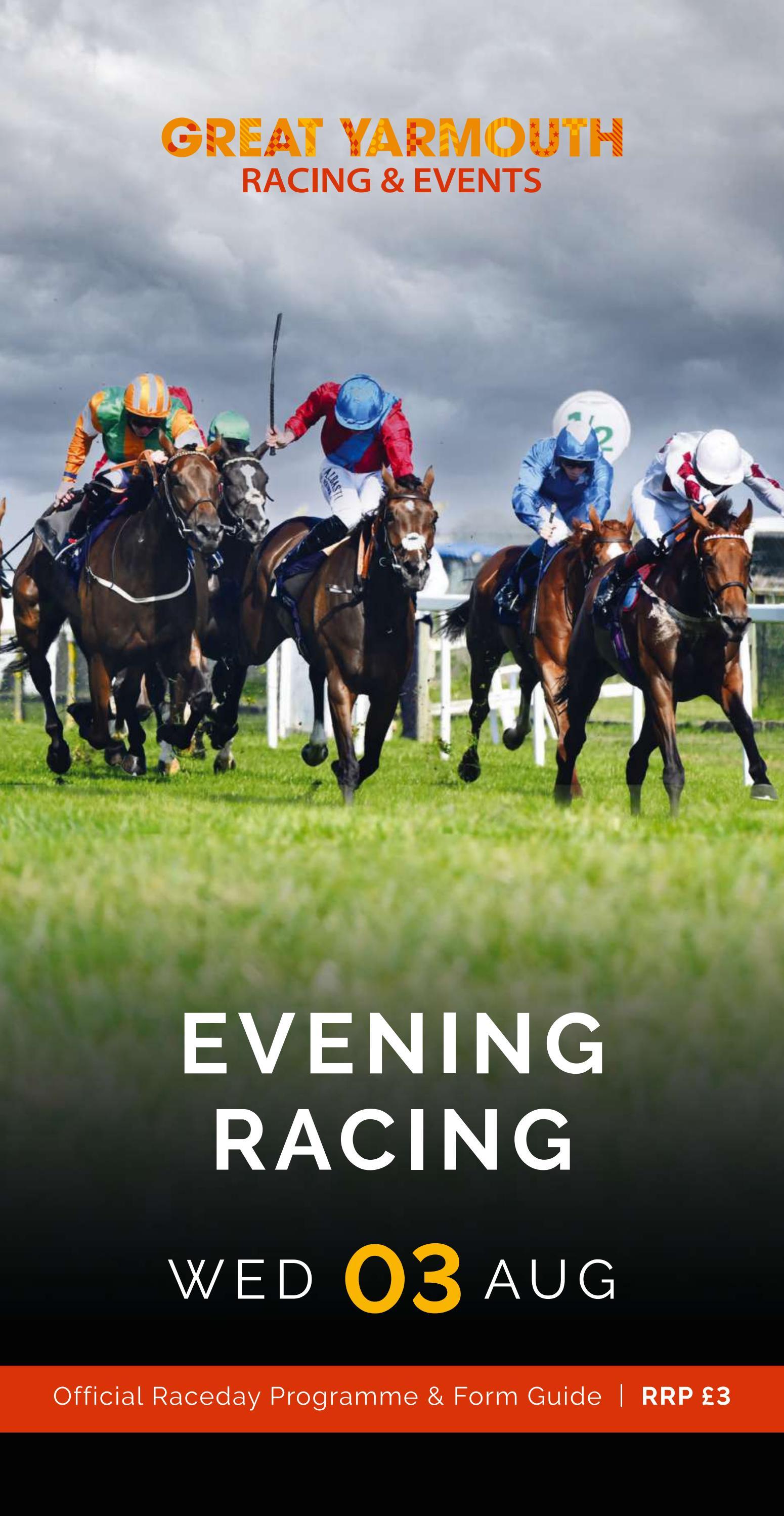 Great Yarmouth Racecard Wednesday 3rd August by Arena Racing Company