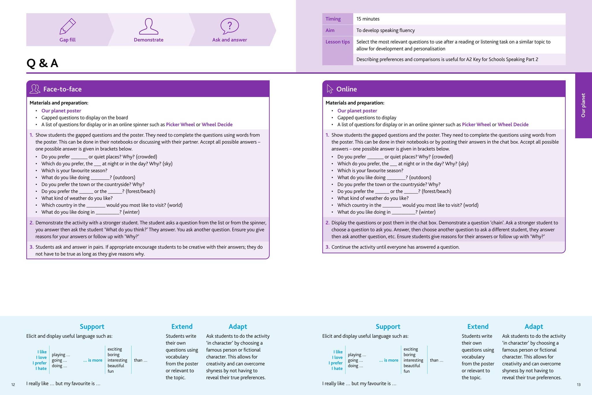 A2 Key for Schools: classroom activities by Cambridge English - Issuu