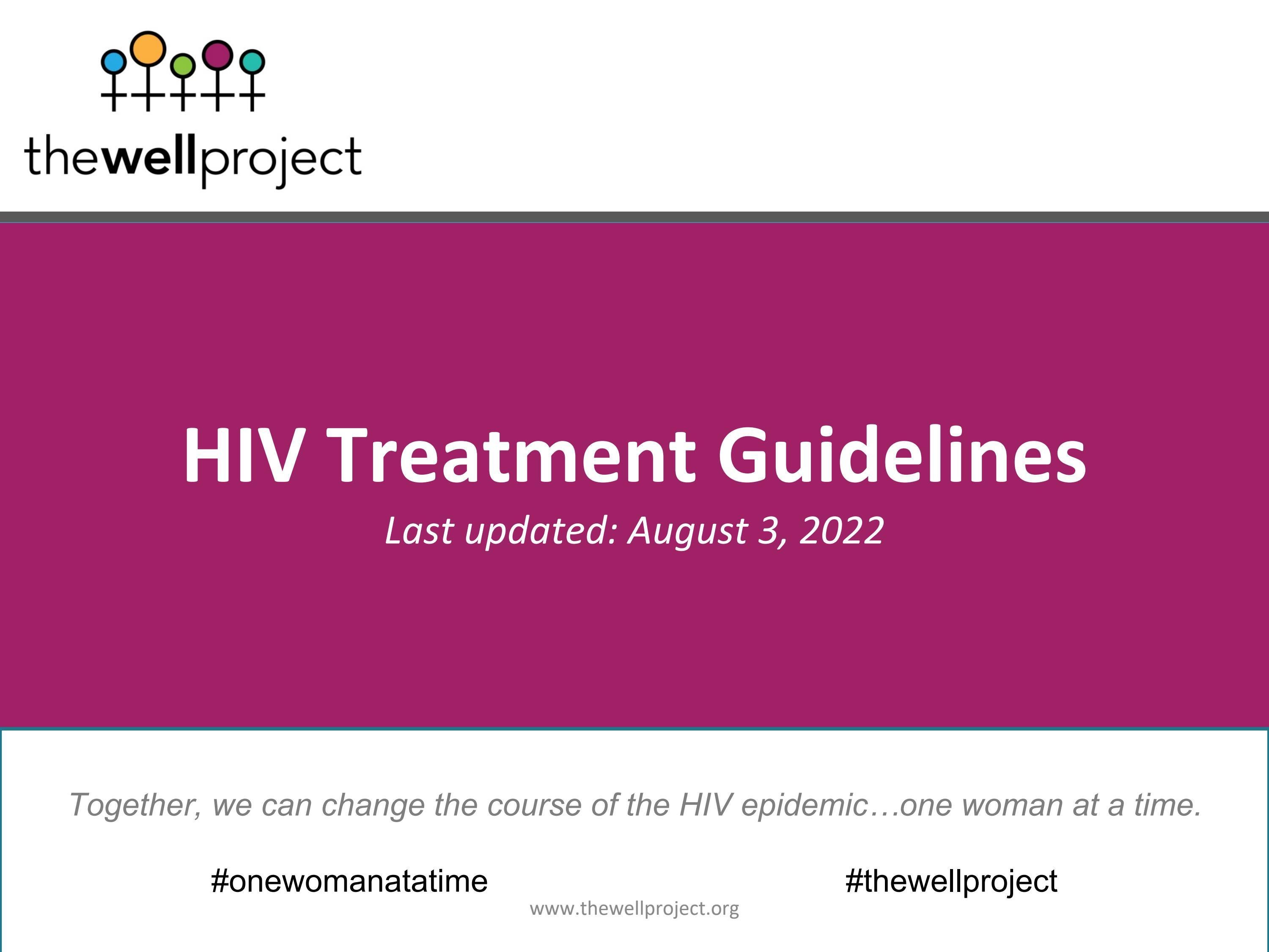 HIV Treatment Guidelines (08/2022) by The Well Project Issuu