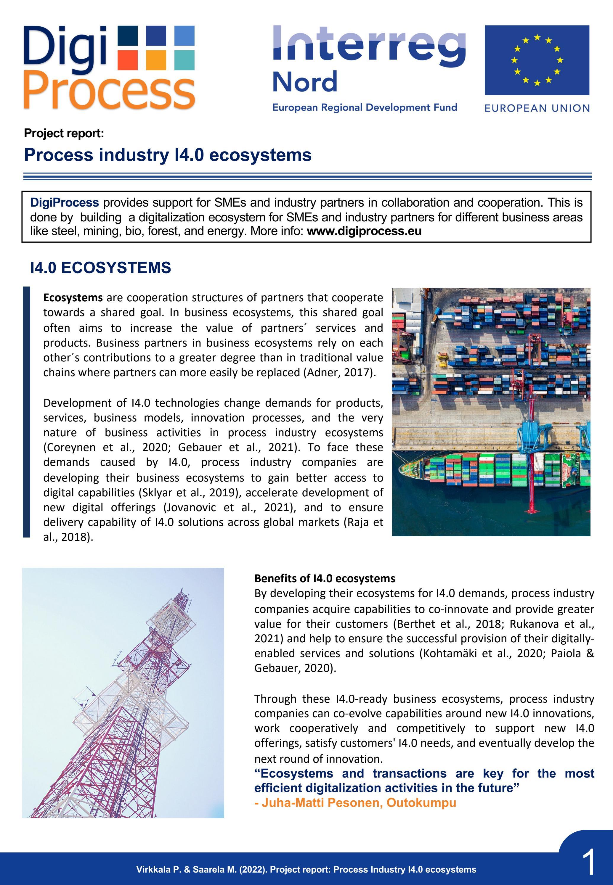 DigiProcess: Process Industry I4.0. ecosystems by UOKSI - Issuu