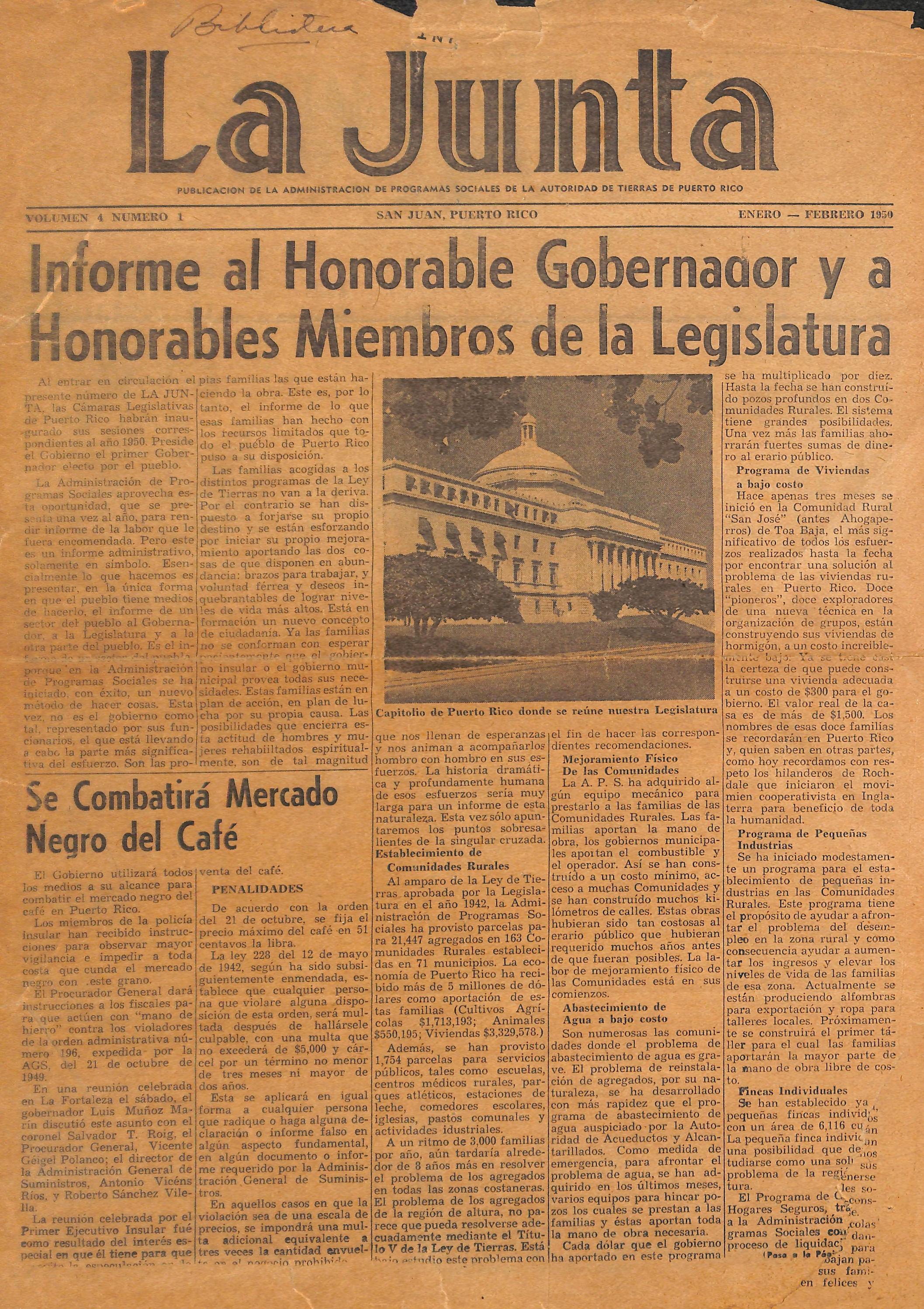 La Junta (enefeb. 1950) by La Colección Puertorriqueña Issuu