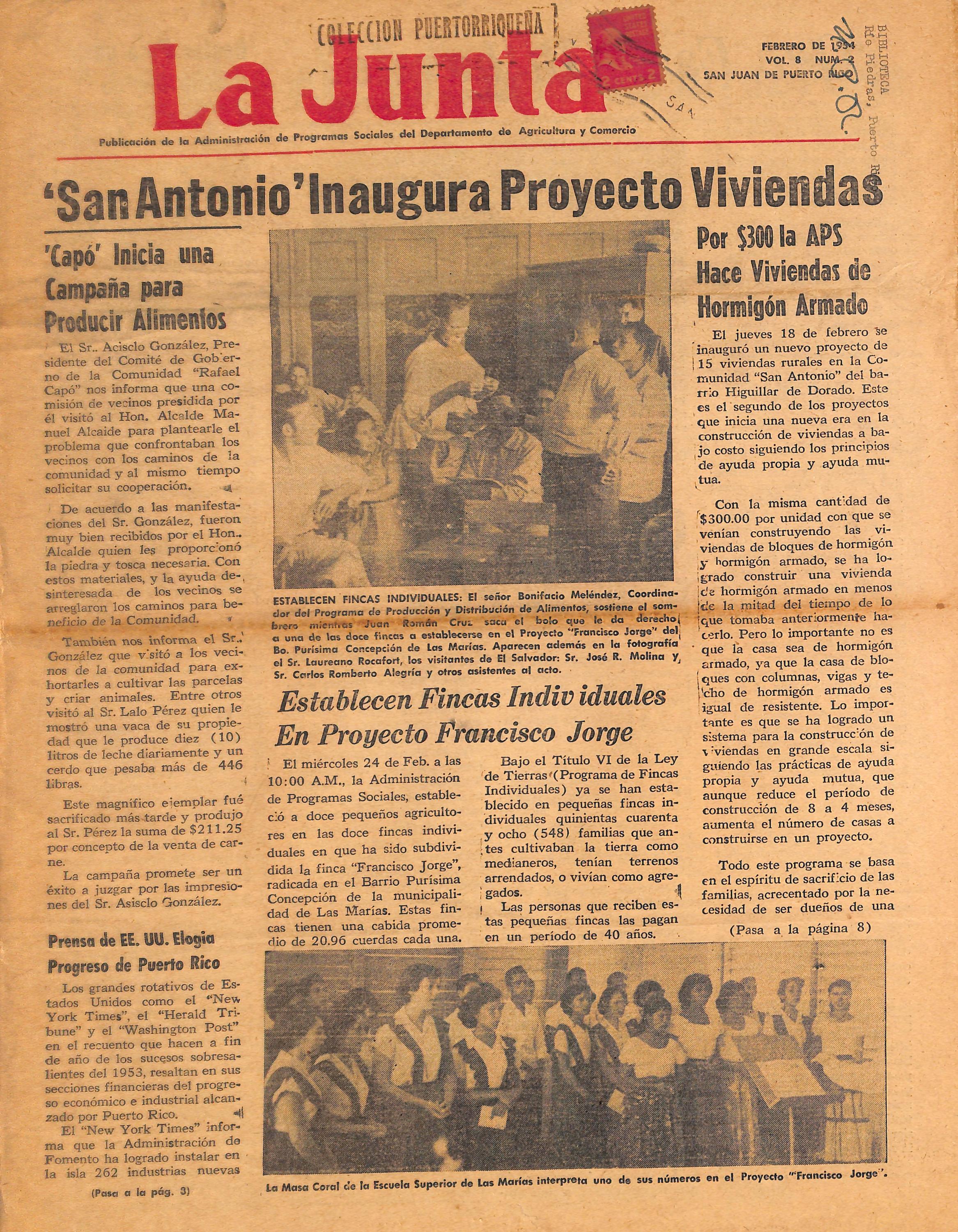 La Junta (feb. 1954) by La Colección Puertorriqueña Issuu