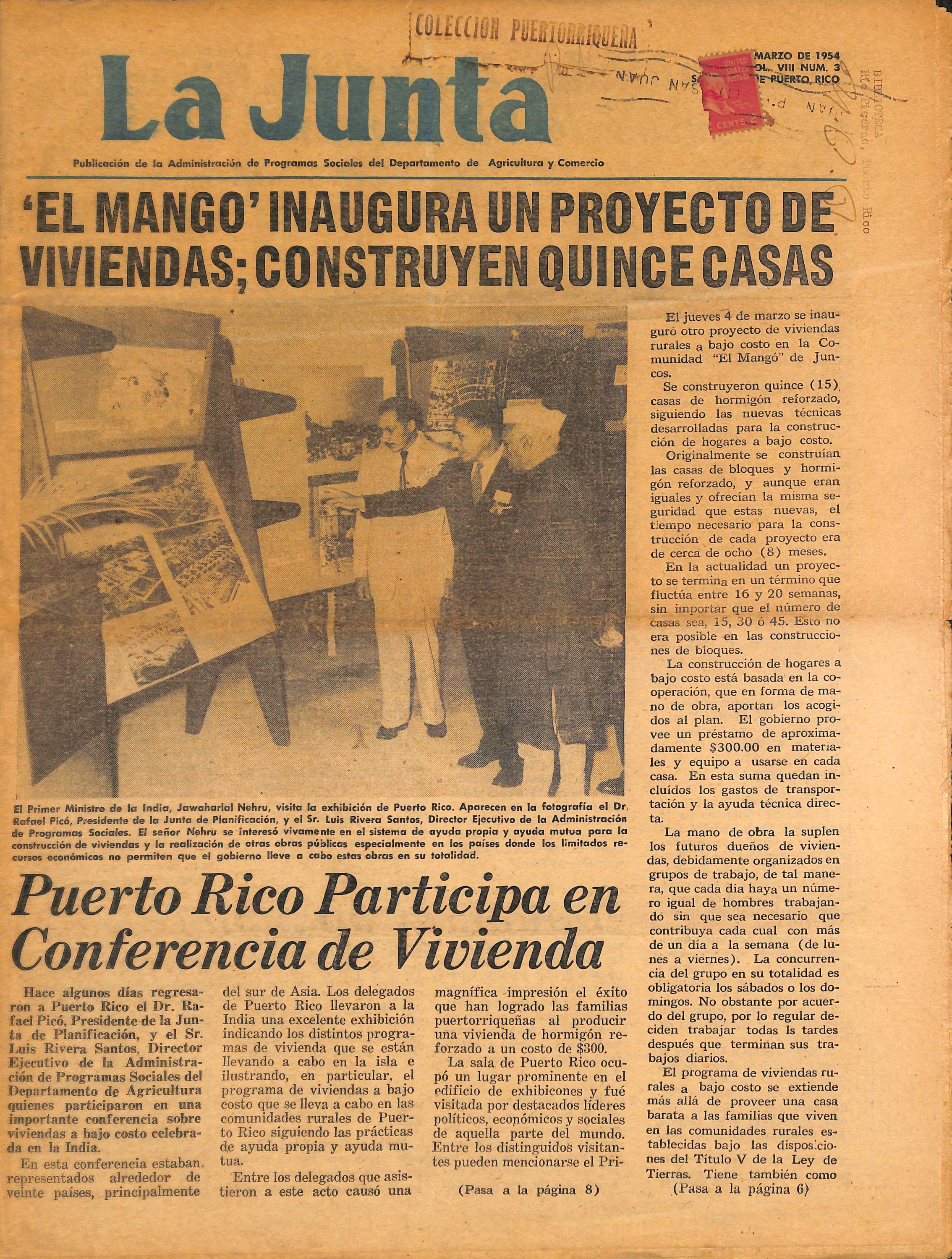 La Junta (mar. 1954) by La Colección Puertorriqueña Issuu