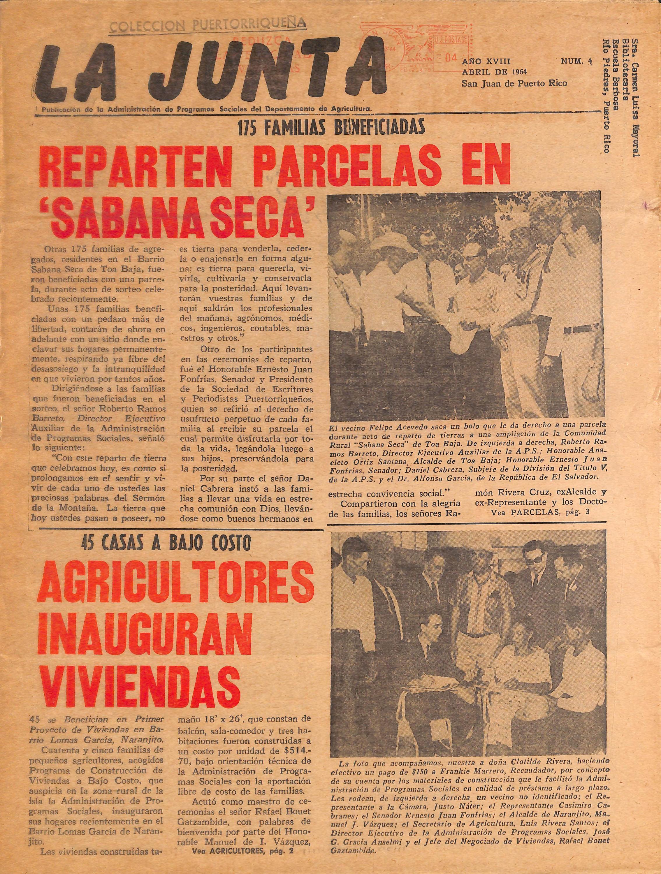 La Junta (abr. 1964) by La Colección Puertorriqueña Issuu