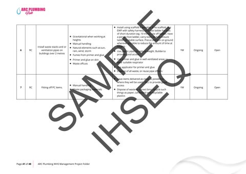 WHS Management Project Folder - Sample File by ihseq - Issuu