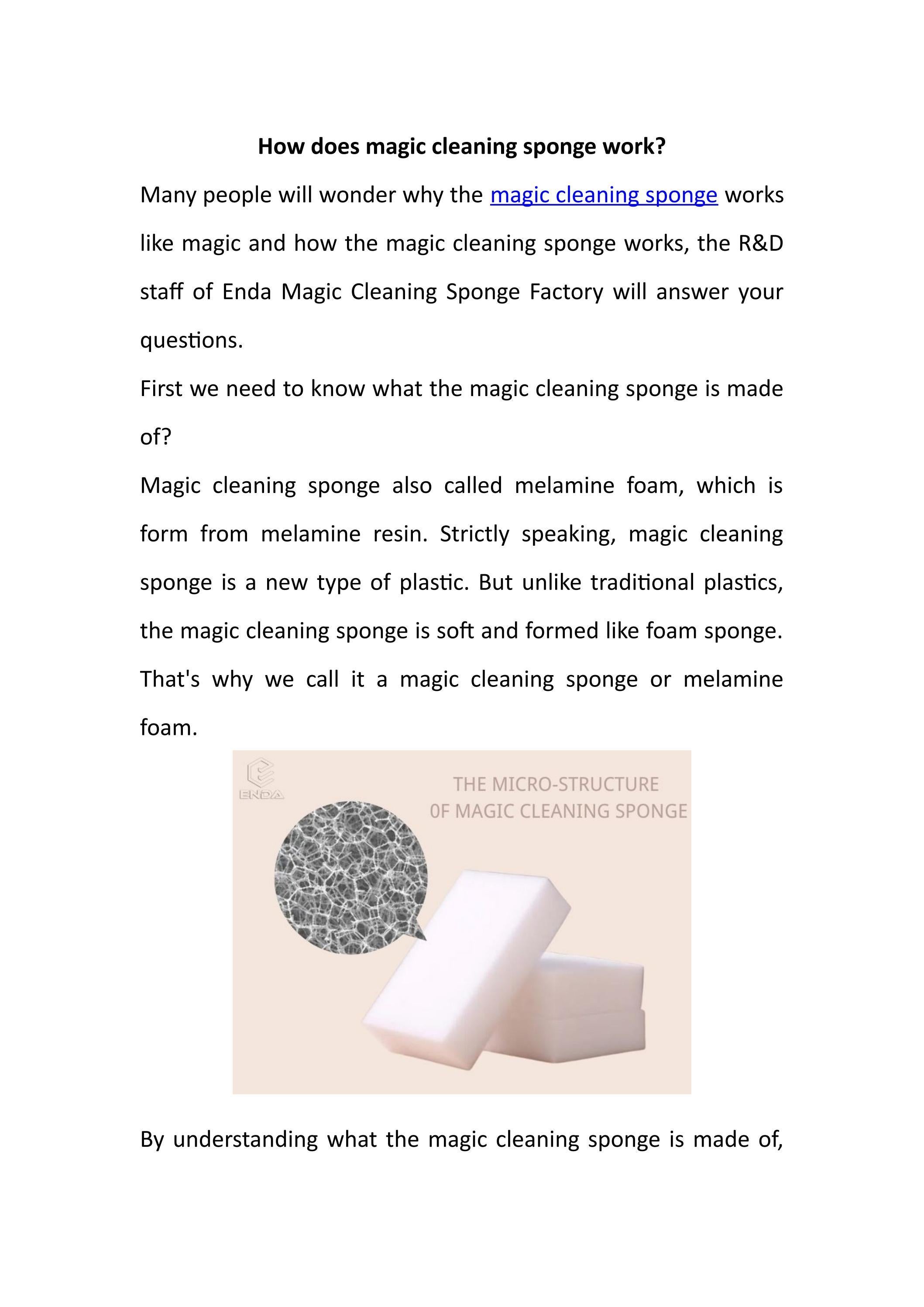 How does magic cleaning sponge work? by Endamelaminefoam Issuu