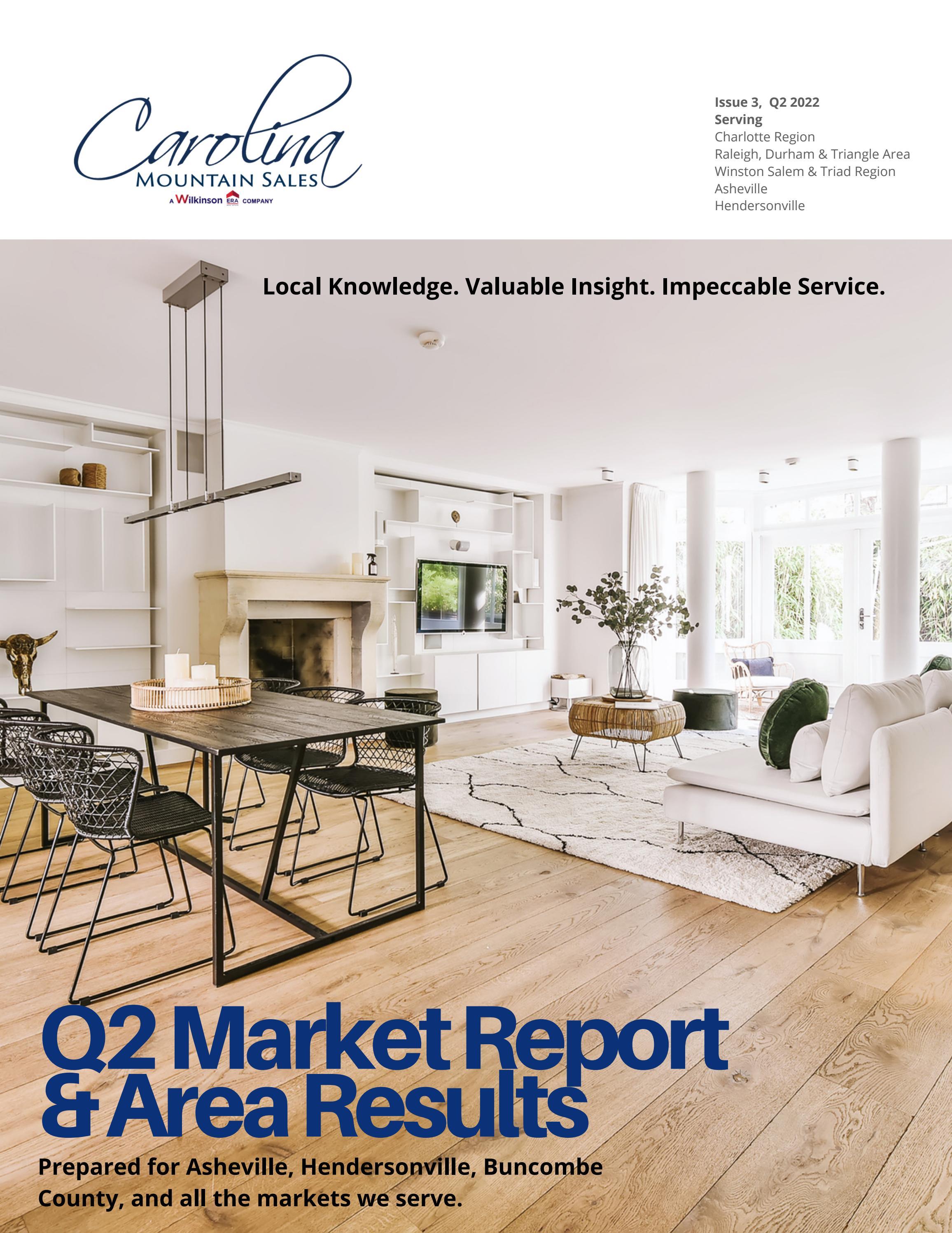 Carolina Mountain Sales Q2 2022 Market Report by ERA Live Moore Real Estate and our family of