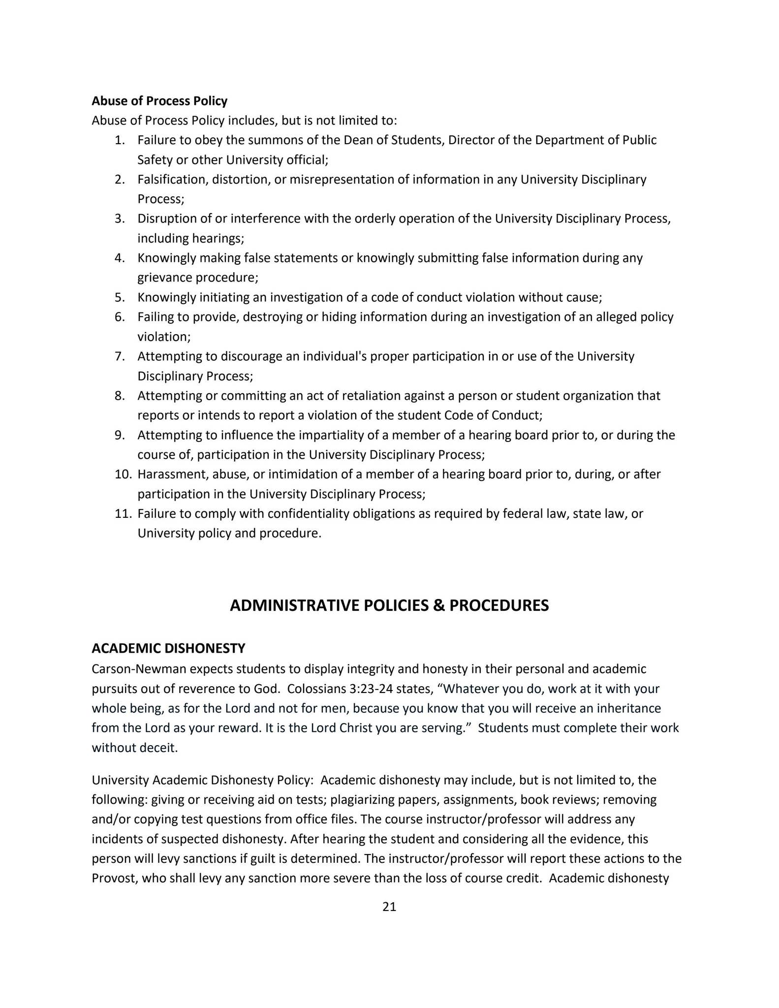 2223 Eagle Student Handbook for Undergraduate and Graduate Students by