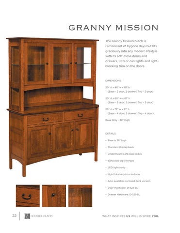 E & G Amish Furniture 家具目录 · 2022 Hoosier Craft - E&G Amish 家具 第 19 页