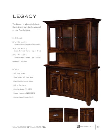 E & G Amish Furniture 家具目录 · 2022 Hoosier Craft - E&G Amish 家具 第 24 页