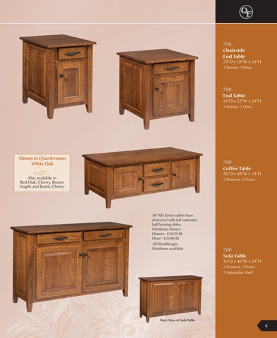 E & G Amish Furniture 家具目录 · 2022 Quality Fabrications - E&G Amish 家具 第 9 页