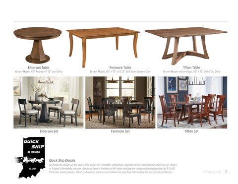 E & G Amish Furniture 家具目录 · 2022 RH Yoder - E&G Amish 家具 第 9 页