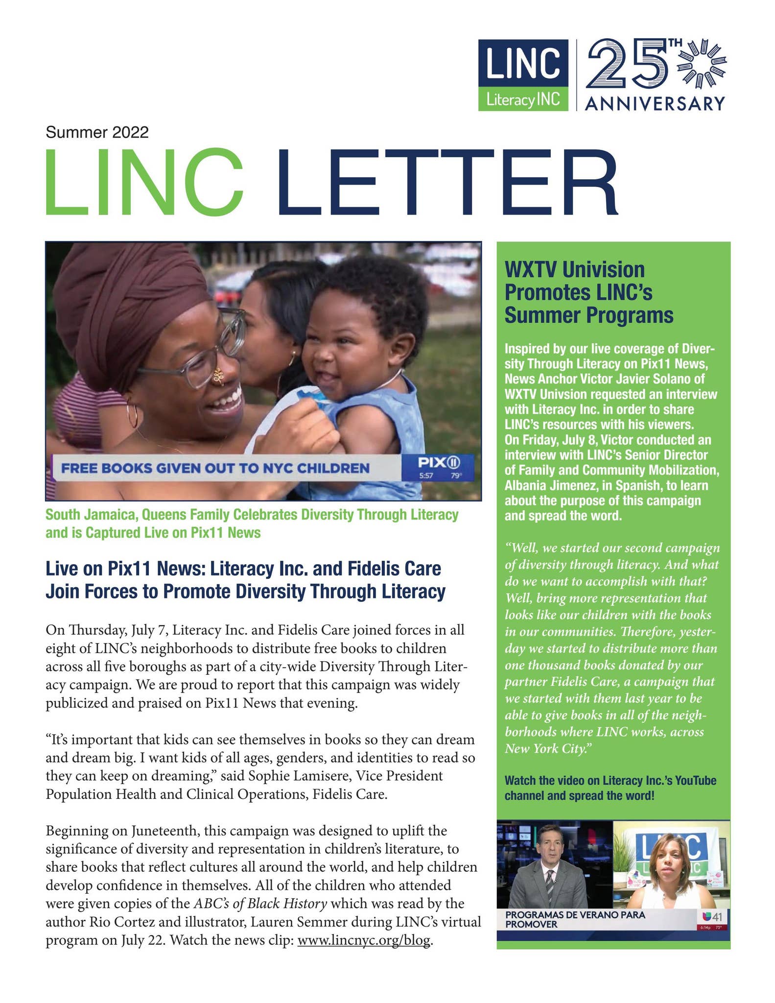 LINC Letter Summer 2022 by LINCNYC - Issuu