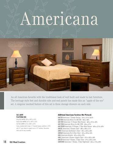 E & G Amish Furniture 家具目录 · 2022 E&S 实木 Creations - E&G Amish 家具 第 19 页
