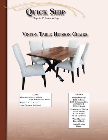 E & G Amish Furniture 家具目录 · 2022 Y&M 椅 Company - E&G Amish 家具 第 2 页