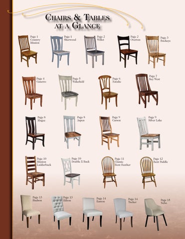 E & G Amish Furniture 家具目录 · 2022 Y&M 椅 Company - E&G Amish 家具 第 4 页
