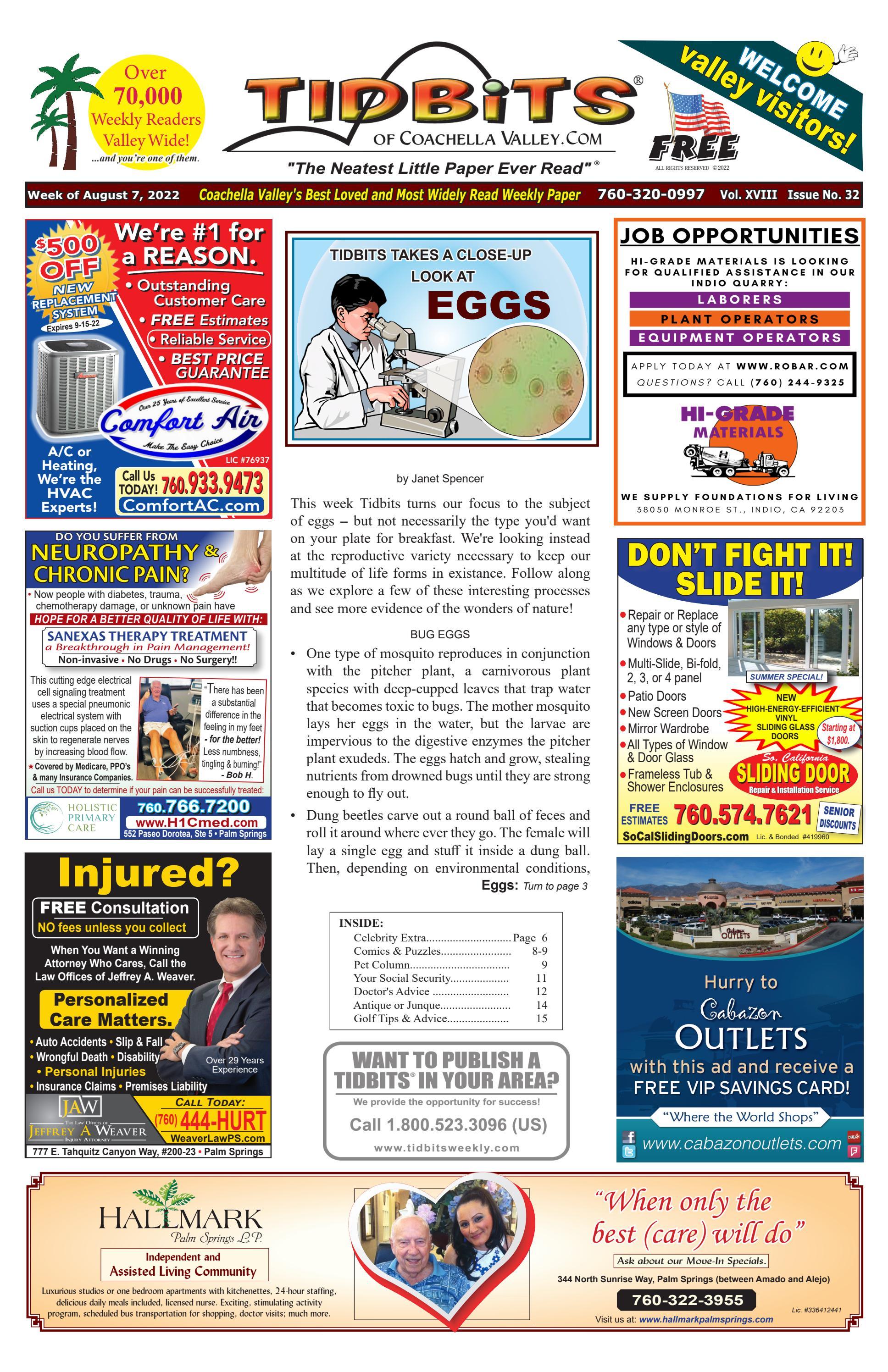 Vol. 18: #32 • A Close Look at Eggs • (8-7-2022) Tidbits of Coachella  Valley by Tidbits of Coachella Valley - Issuu