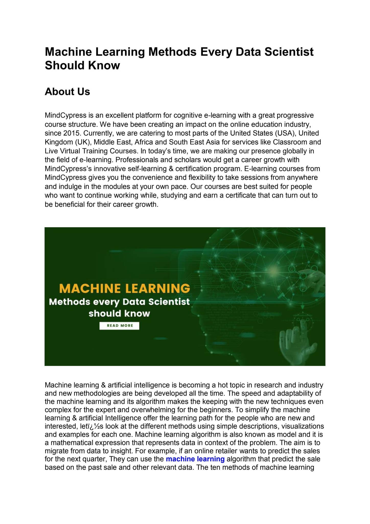 Machine Learning Methods Every Data Scientist Should Know by ...