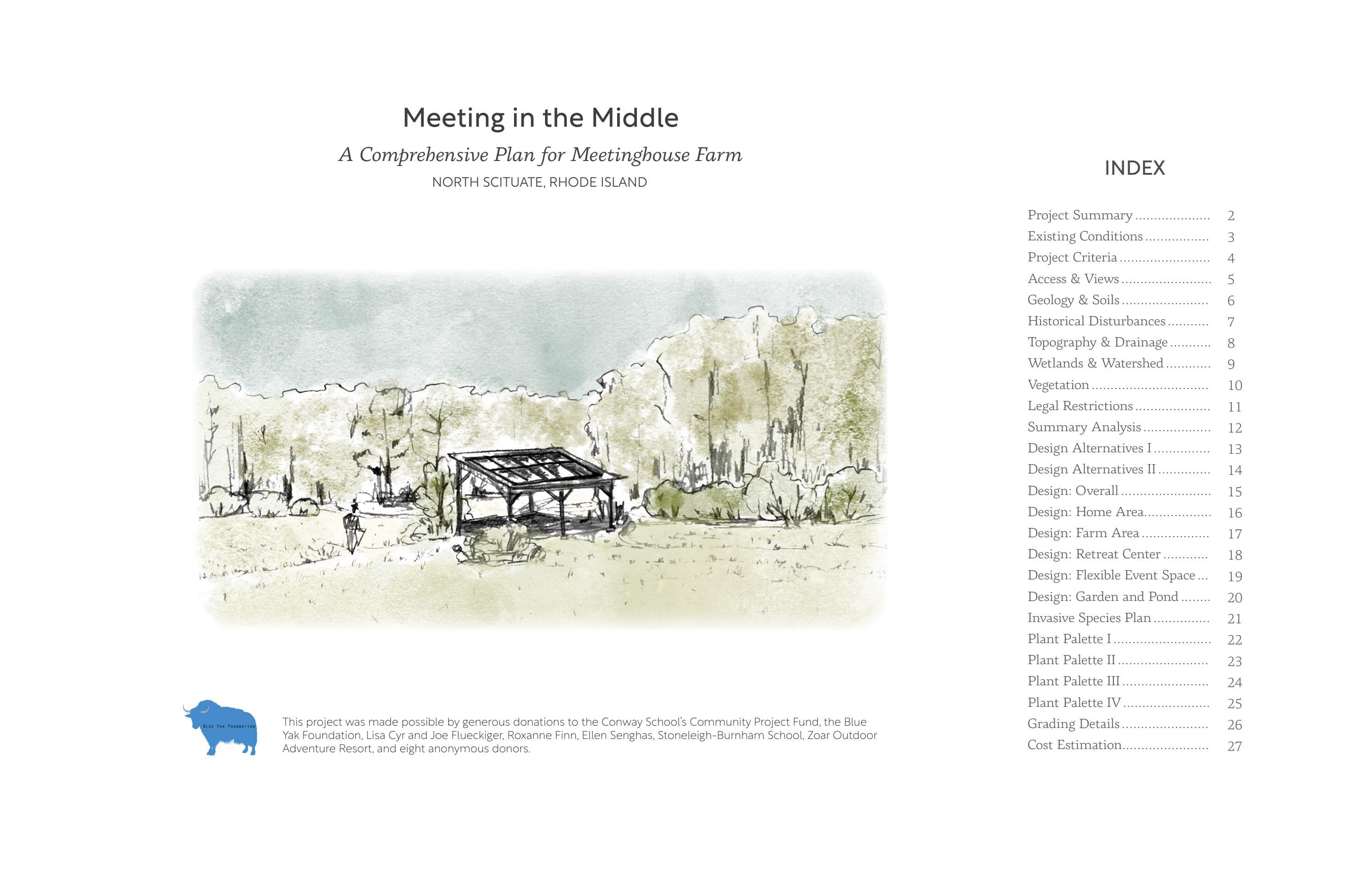 Meeting in the Middle A Comprehensive Plan for Meetinghouse Farm in