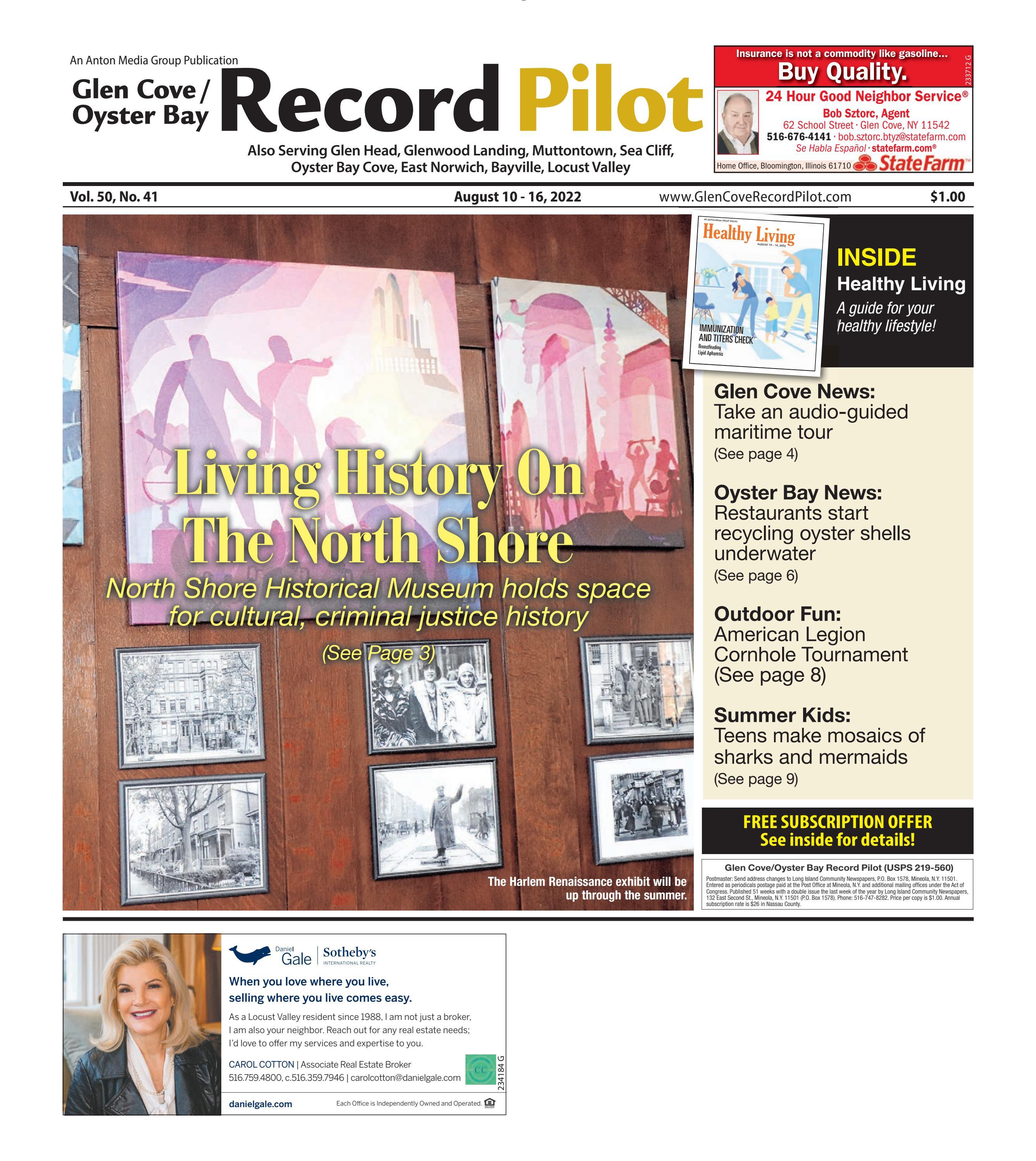 Glen CoveOyster Bay Record Pilot 8/10/22 edition is published weekly