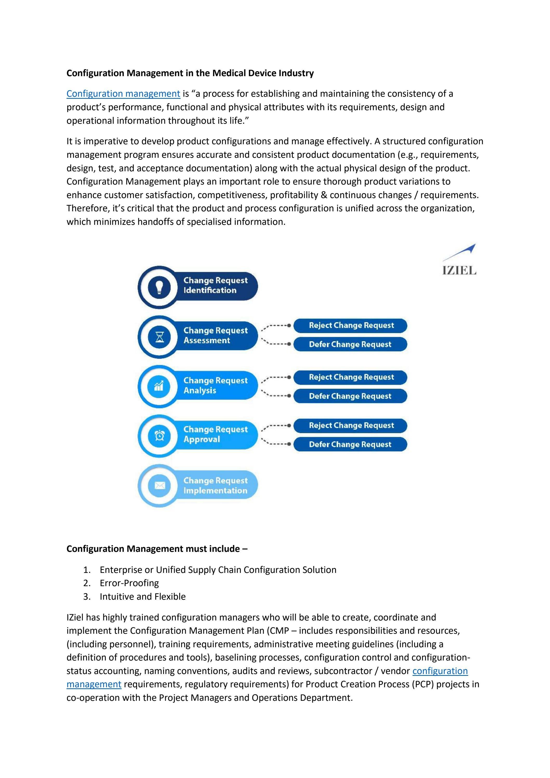 Configuration Management in the Medical Device Industry by IZiel Group