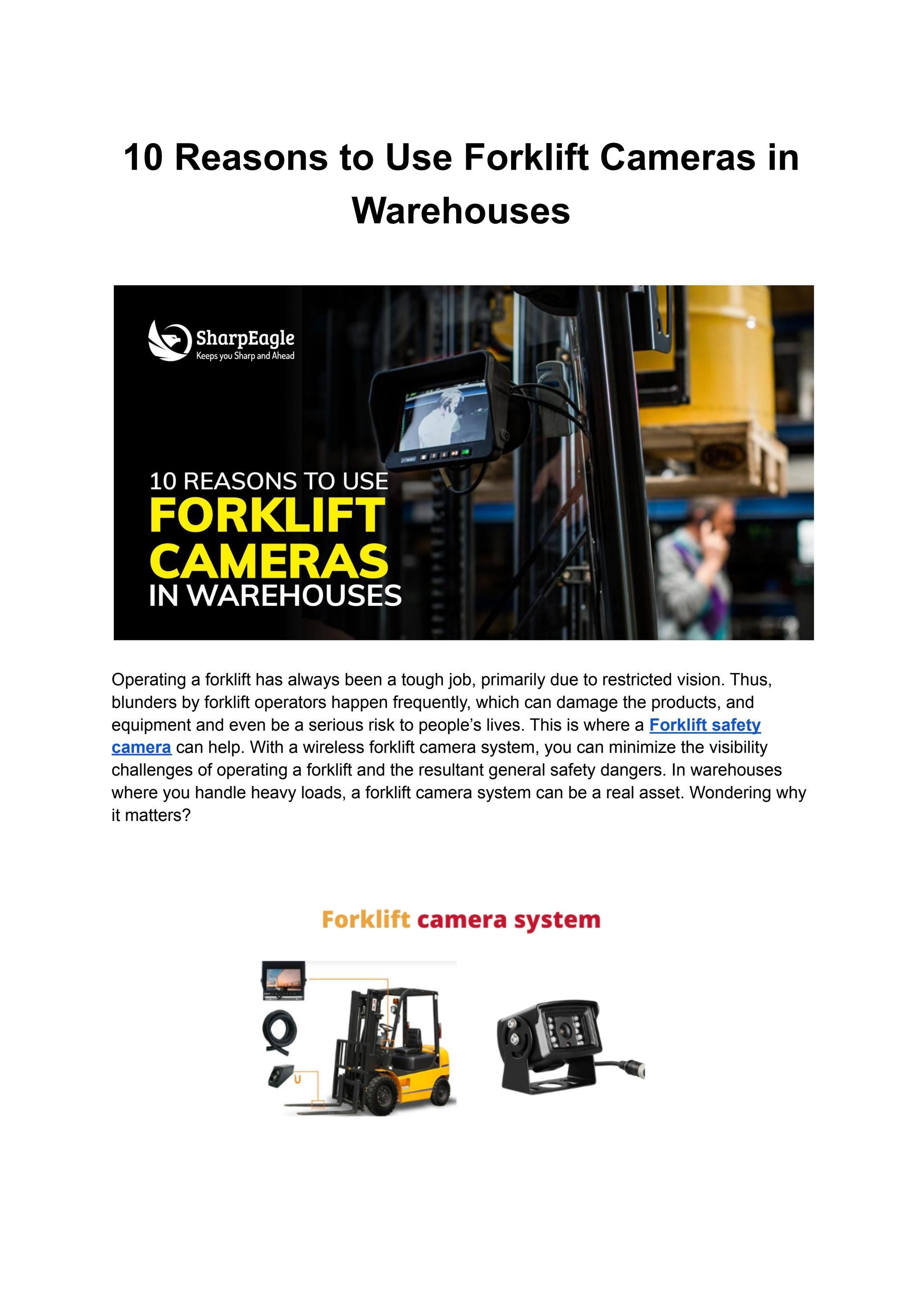 10 Reasons to Use Forklift Cameras in Warehouses by SharpEagle