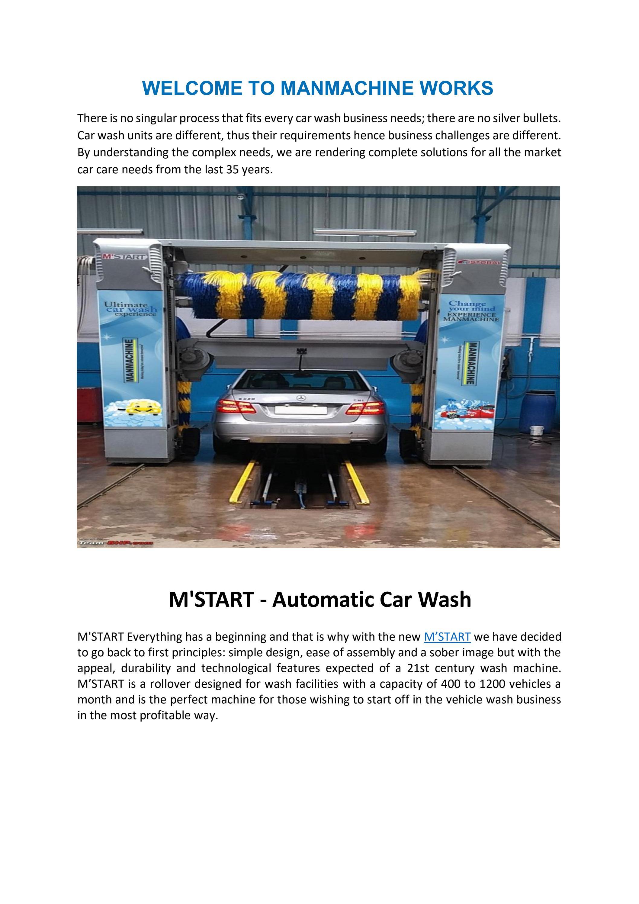 Automatic Car Wash by Manmachine Works Issuu