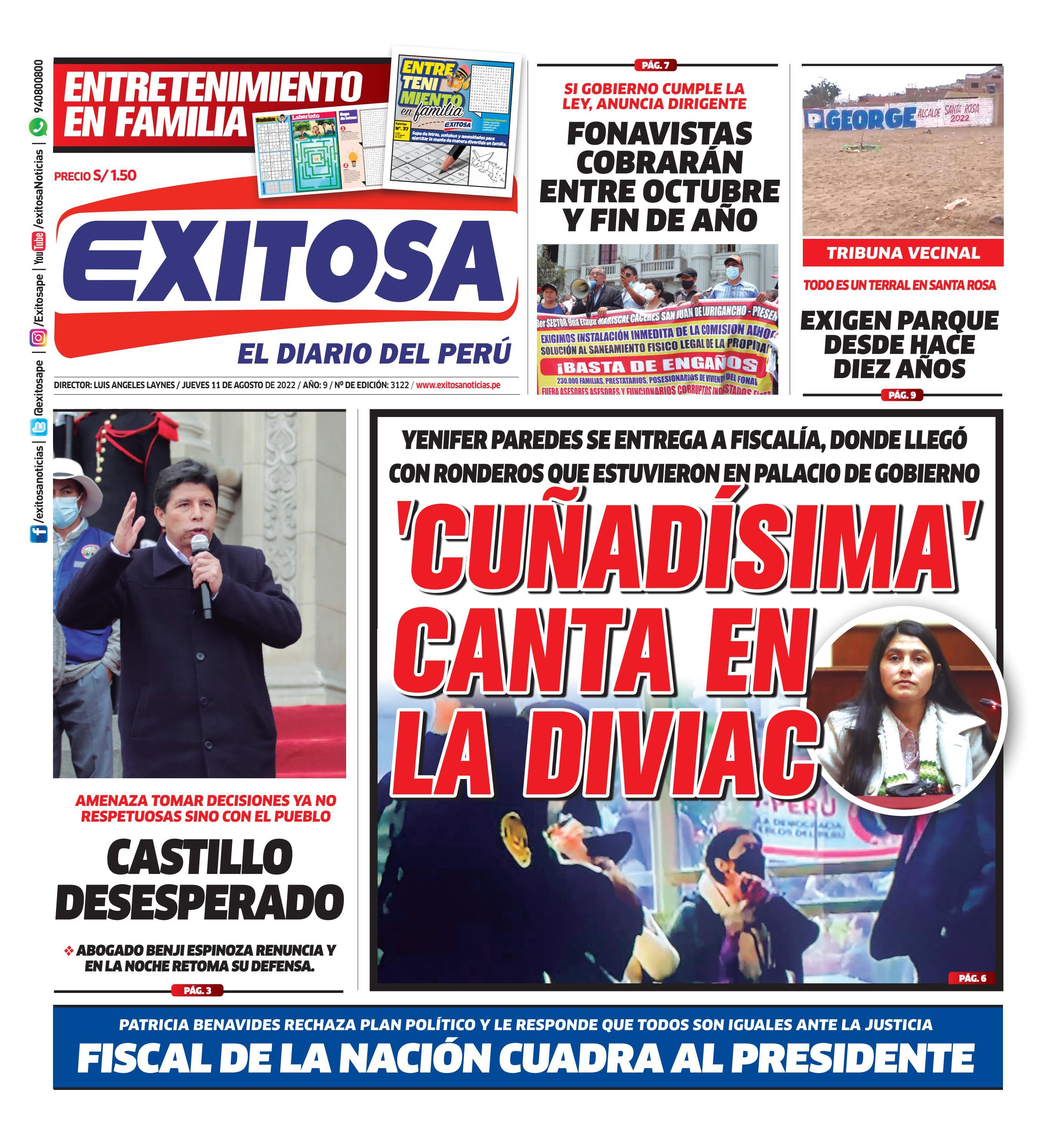 Diario Exitosa Lima (Jueves 11 de Agosto del 2022) by Diario Exitosa - Issuu