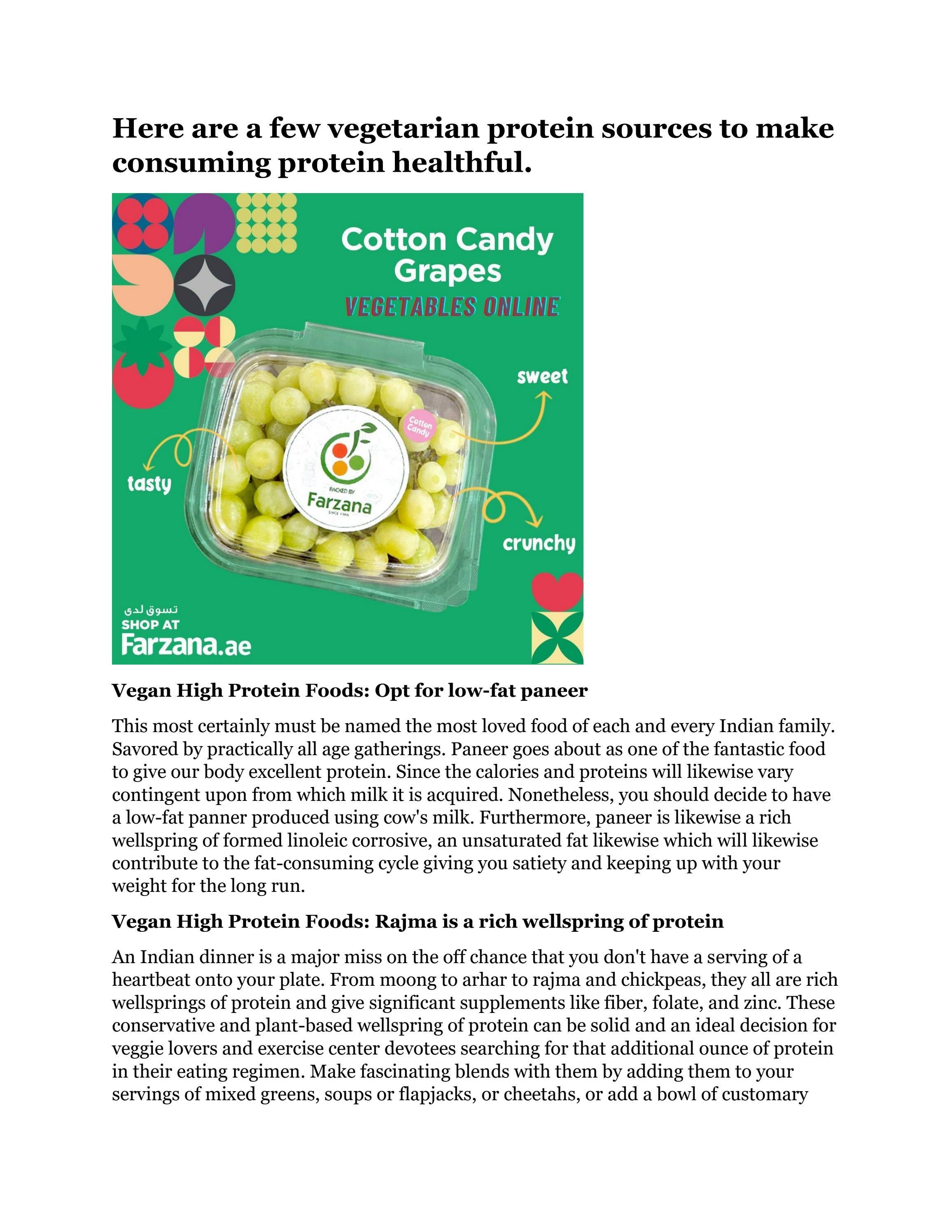 Here are a few vegetarian protein sources to make consuming protein